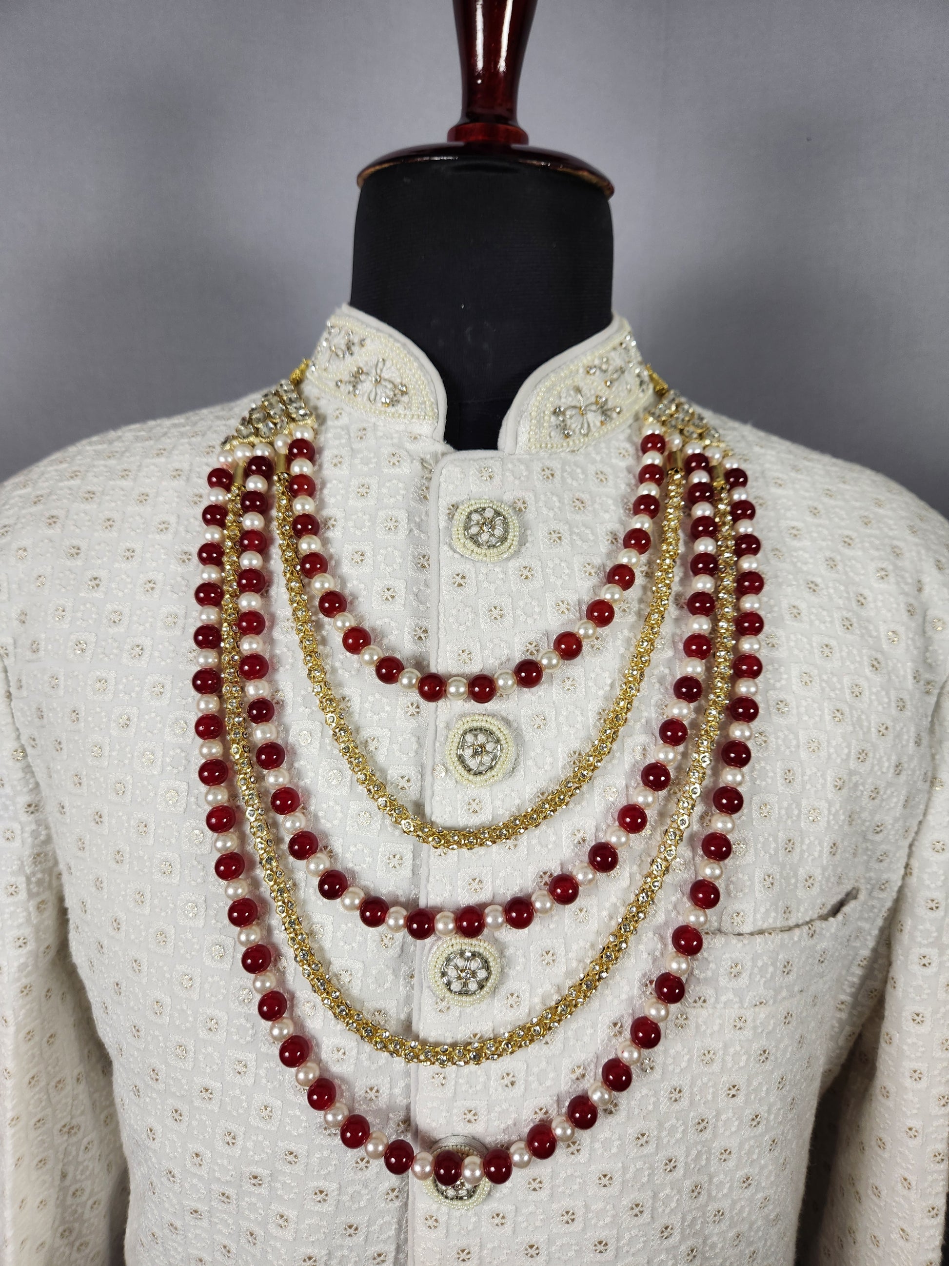 Groom Ruby Red Necklace for wedding
