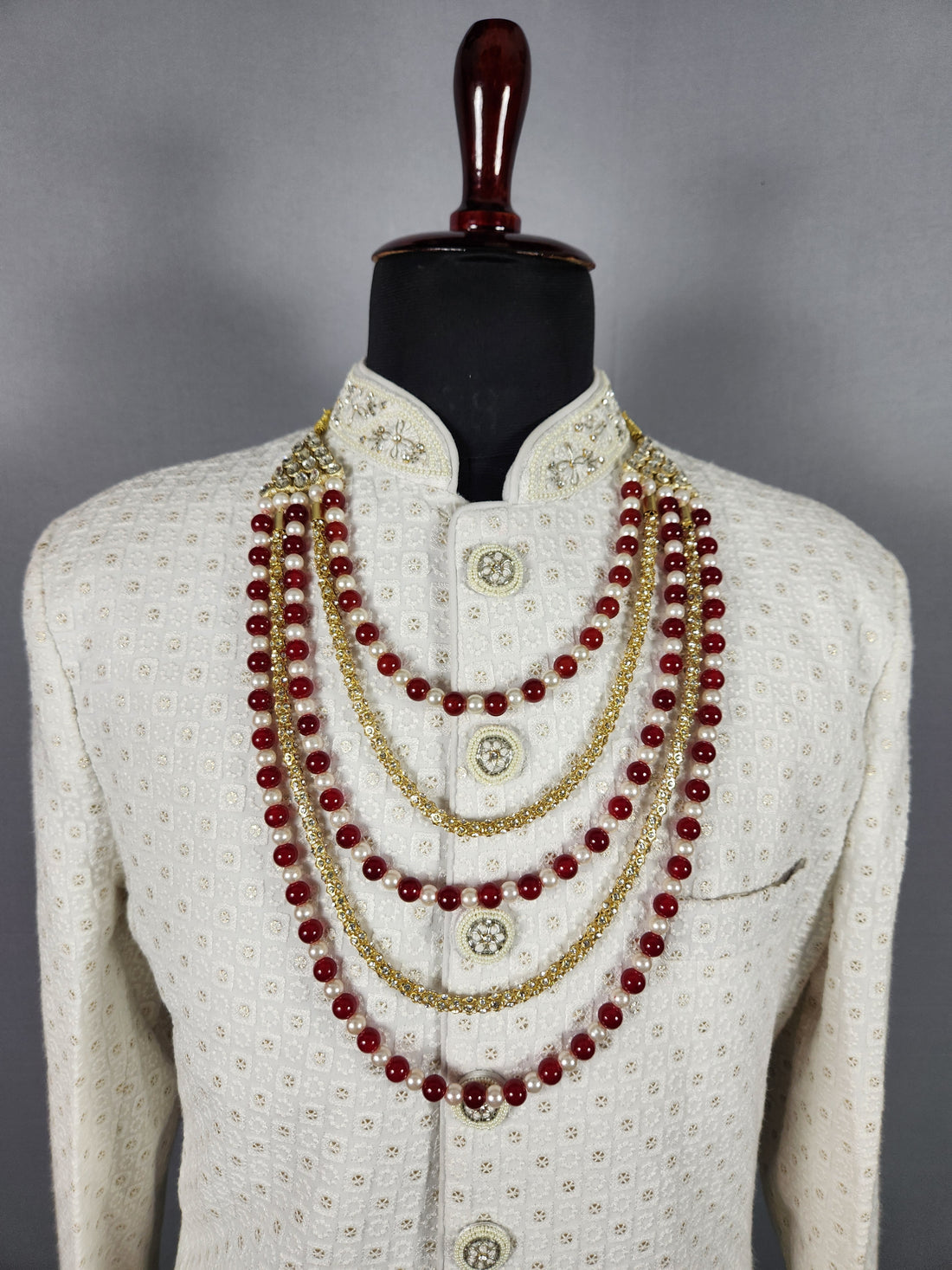 Groom Ruby Red Necklace for wedding