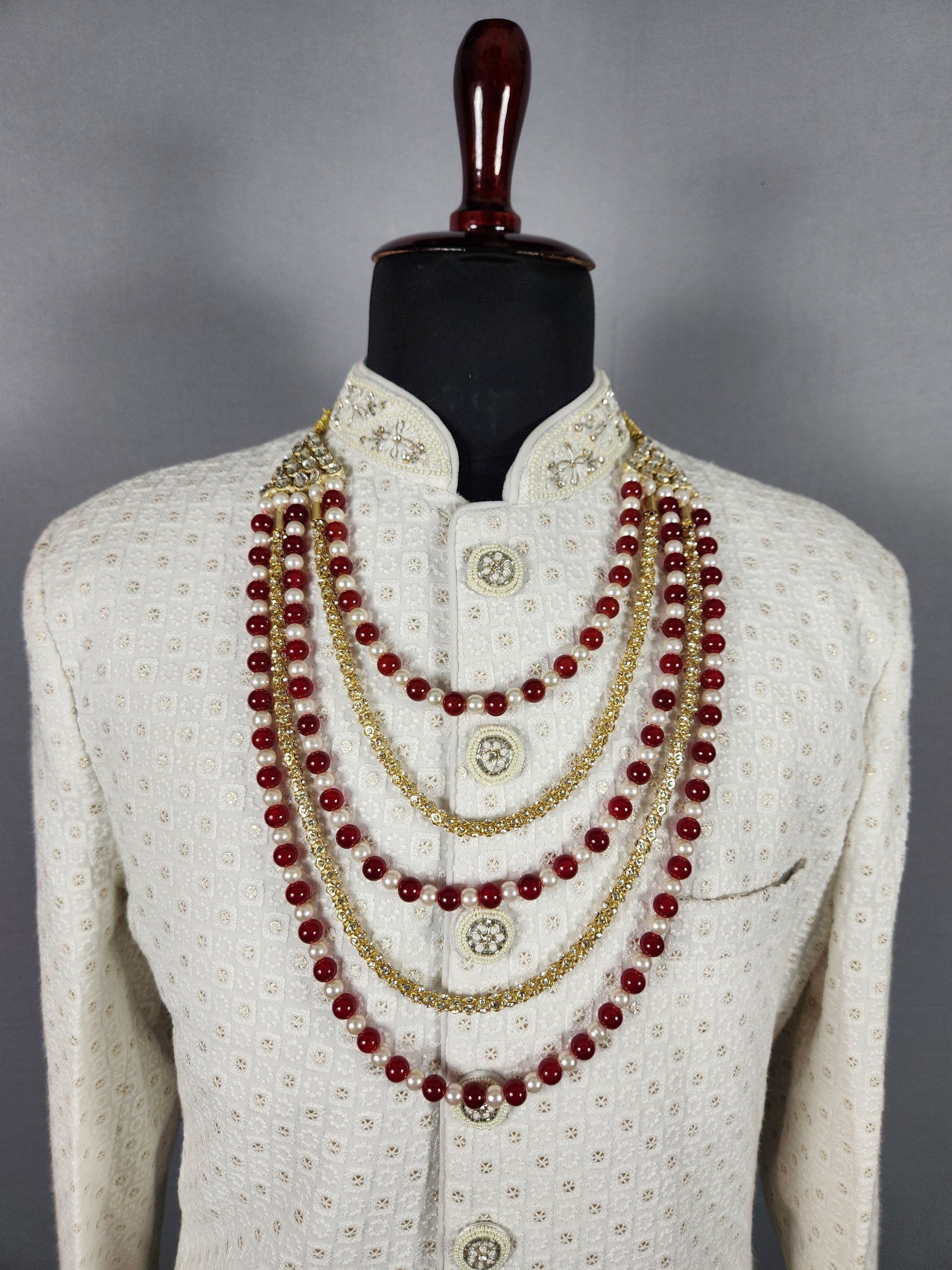 Groom Ruby Red Necklace for wedding