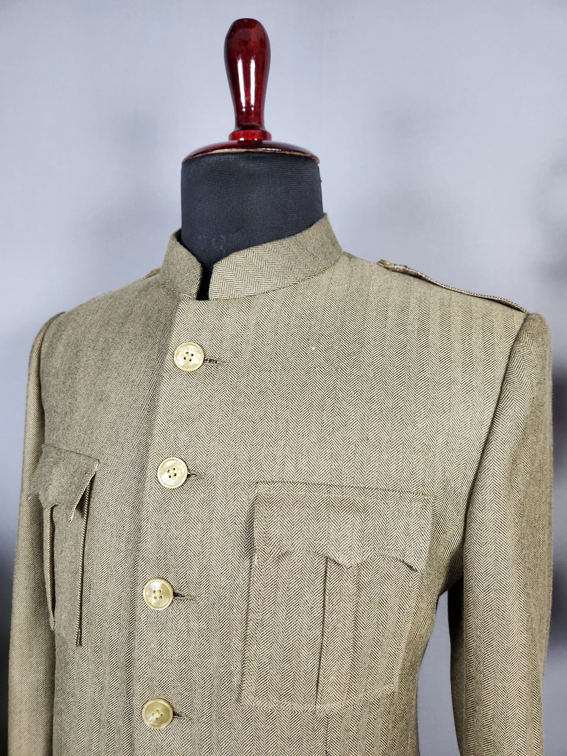 Khaki Beige Jodhpuri Suit for Men  -   Indian Wedding Outfit for Men