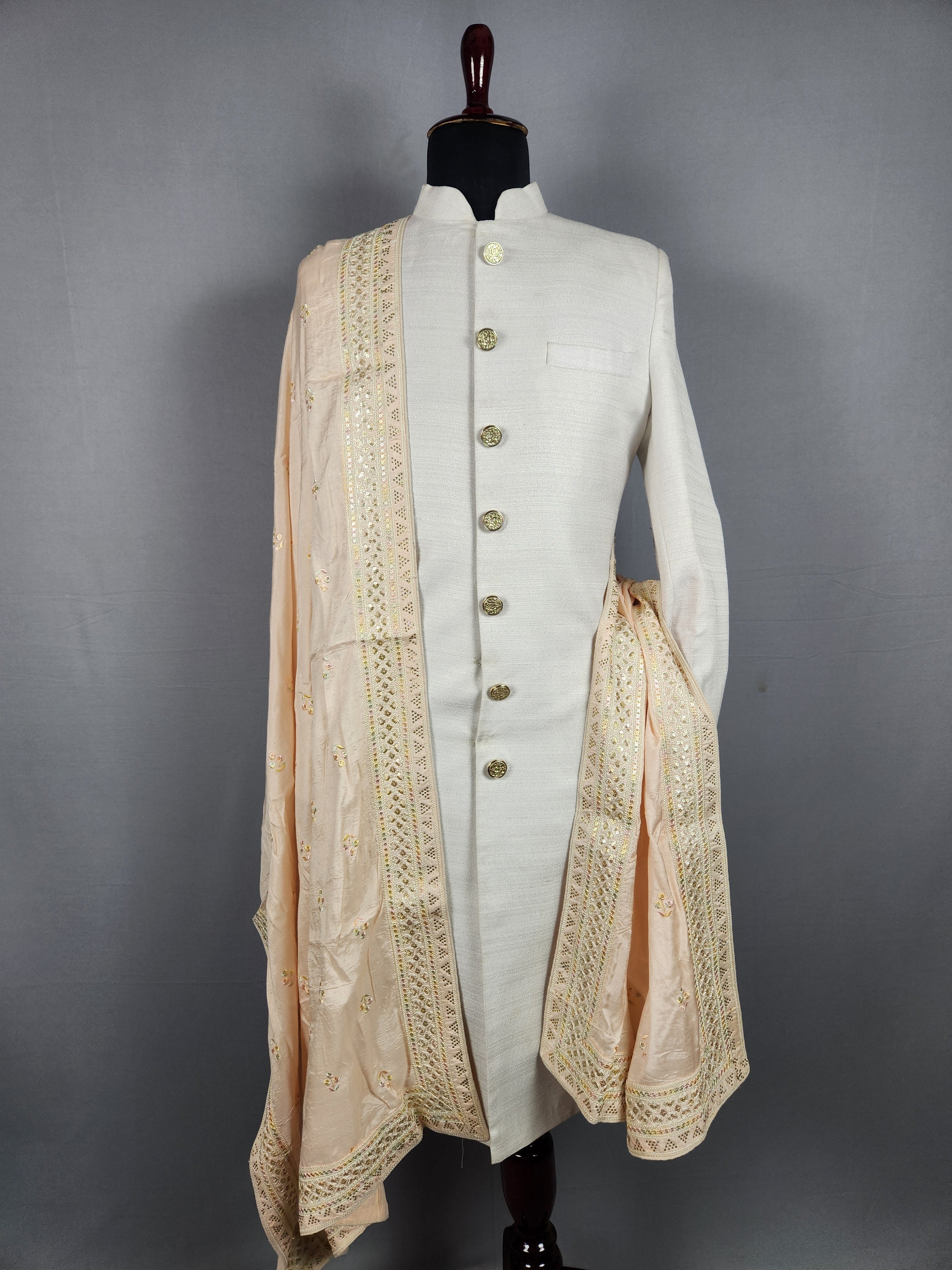 Peach Wedding Shawl for Groom