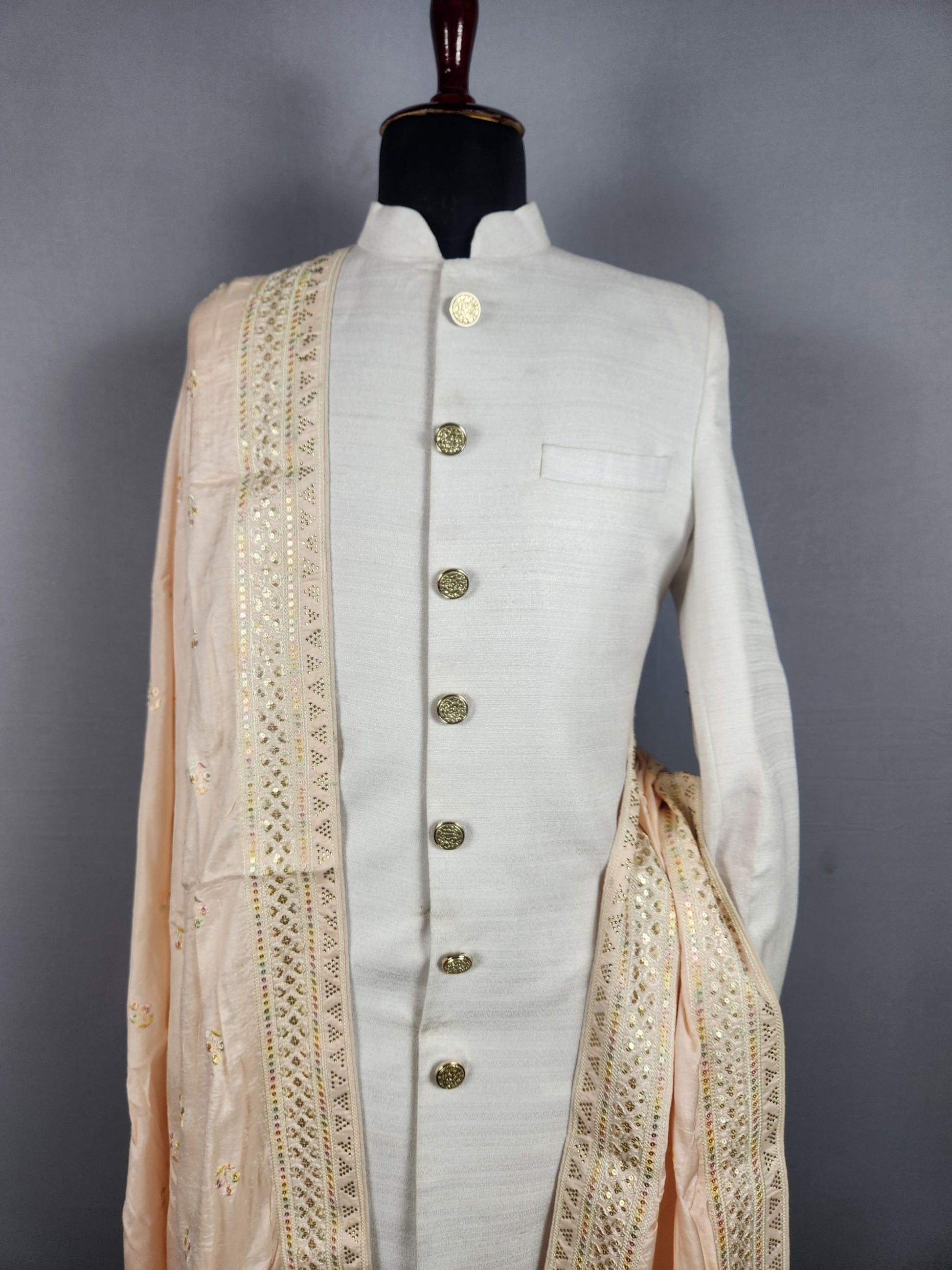 Peach Wedding Shawl for Groom