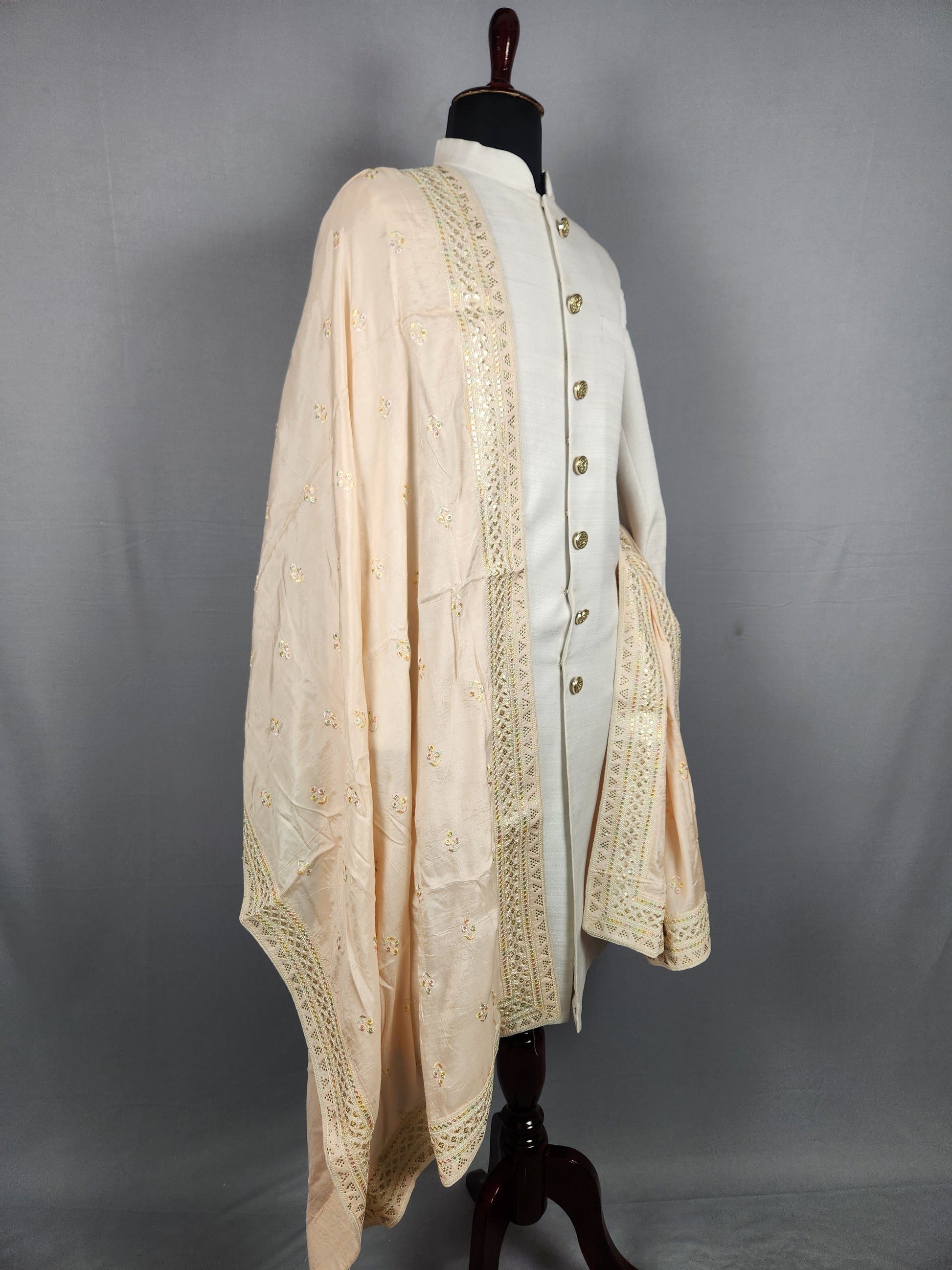 Peach Wedding Shawl for Groom