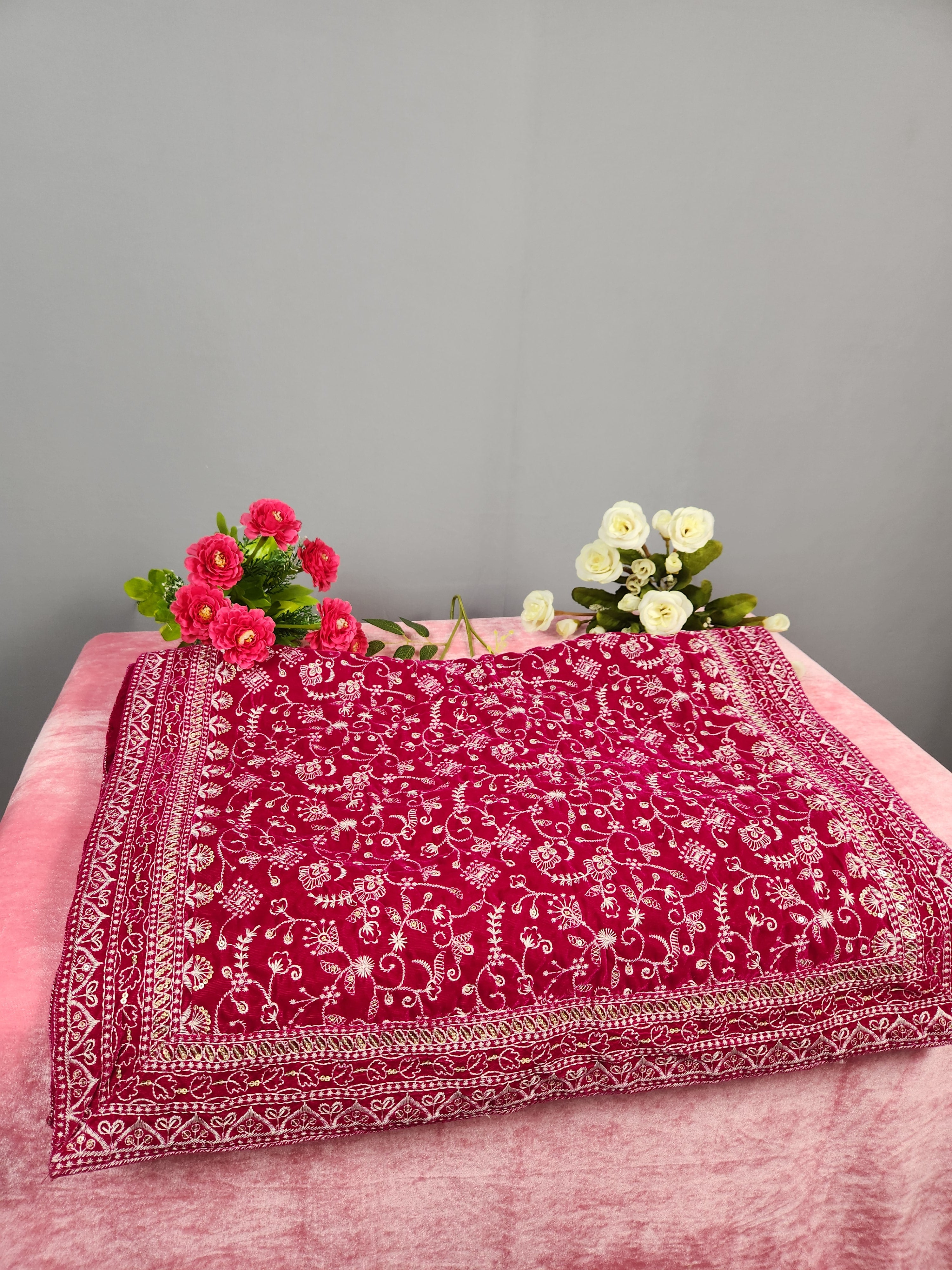 Magenta Groom Turban Shawl Set
