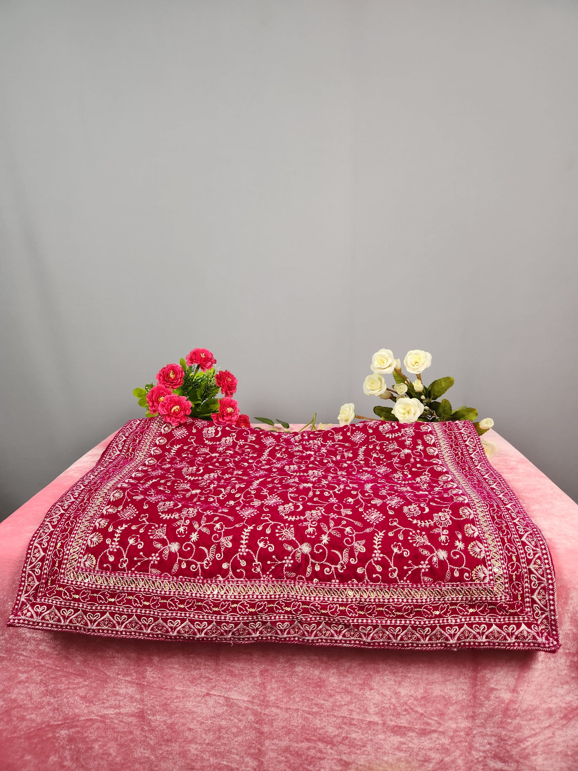 Magenta Groom Turban Shawl Set