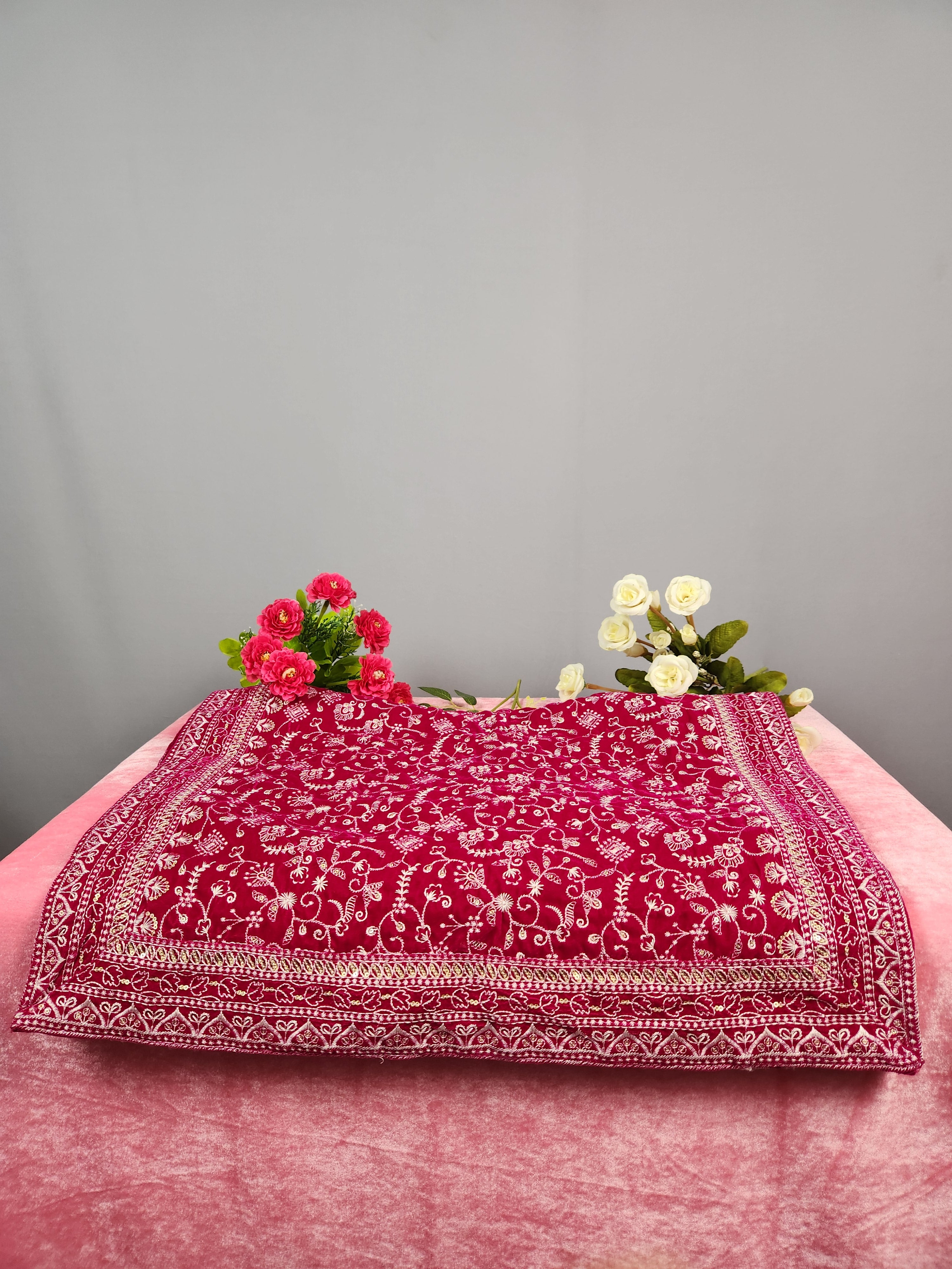 Magenta Groom Turban Shawl Set