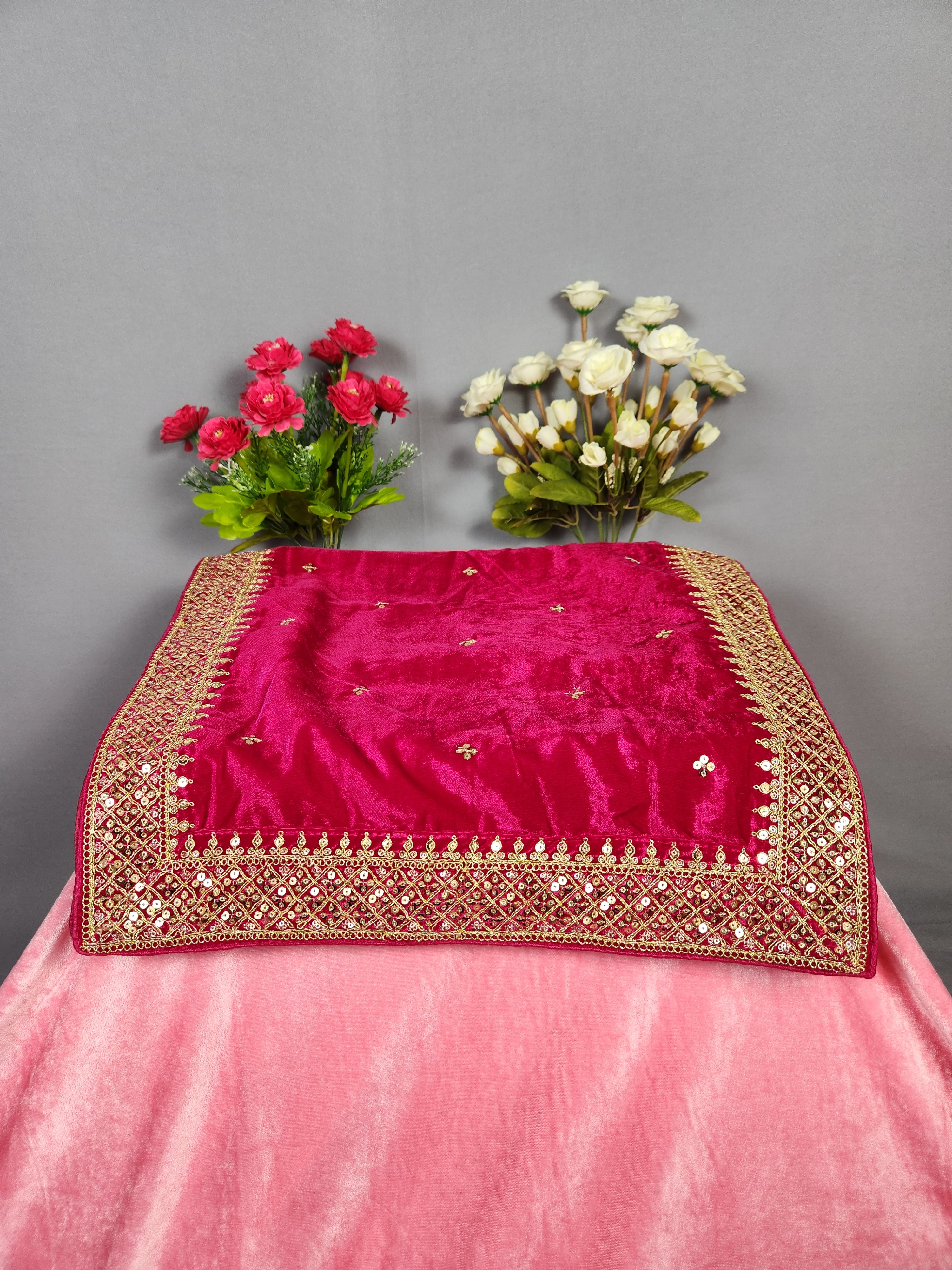 Magenta Groom Turban Shawl Set