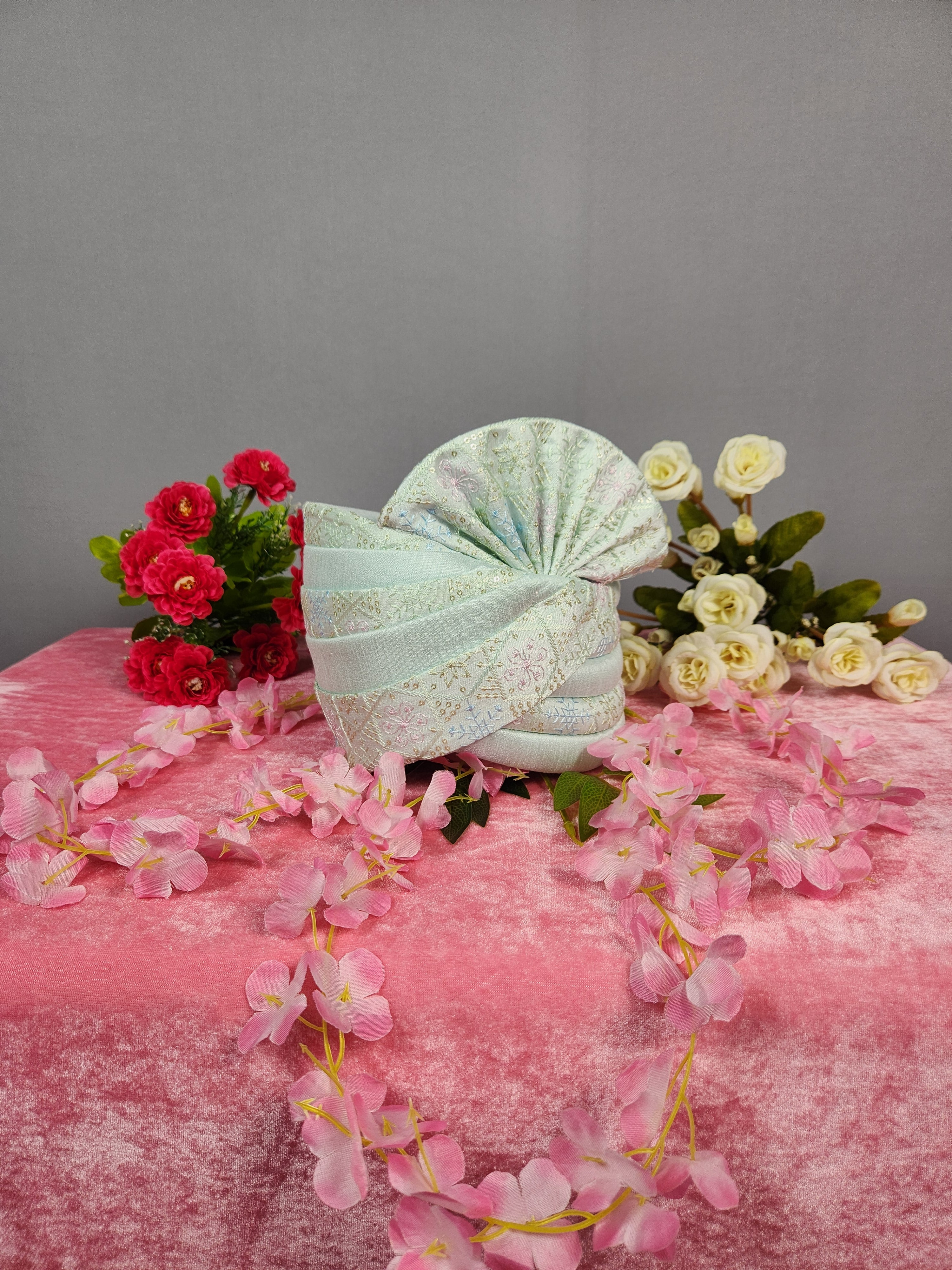 Green Groom Turban Shawl Set