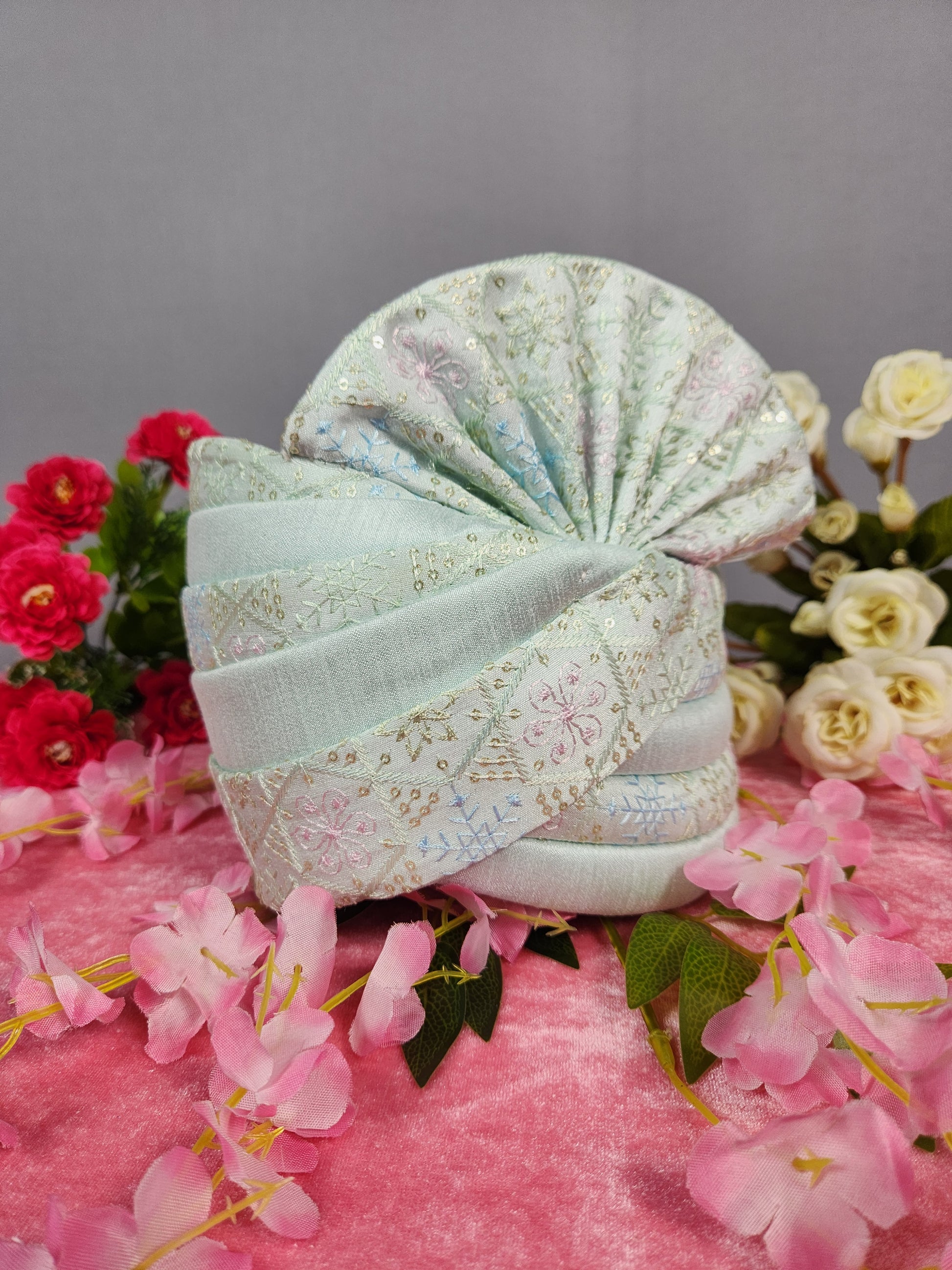 Green Groom Turban Shawl Set