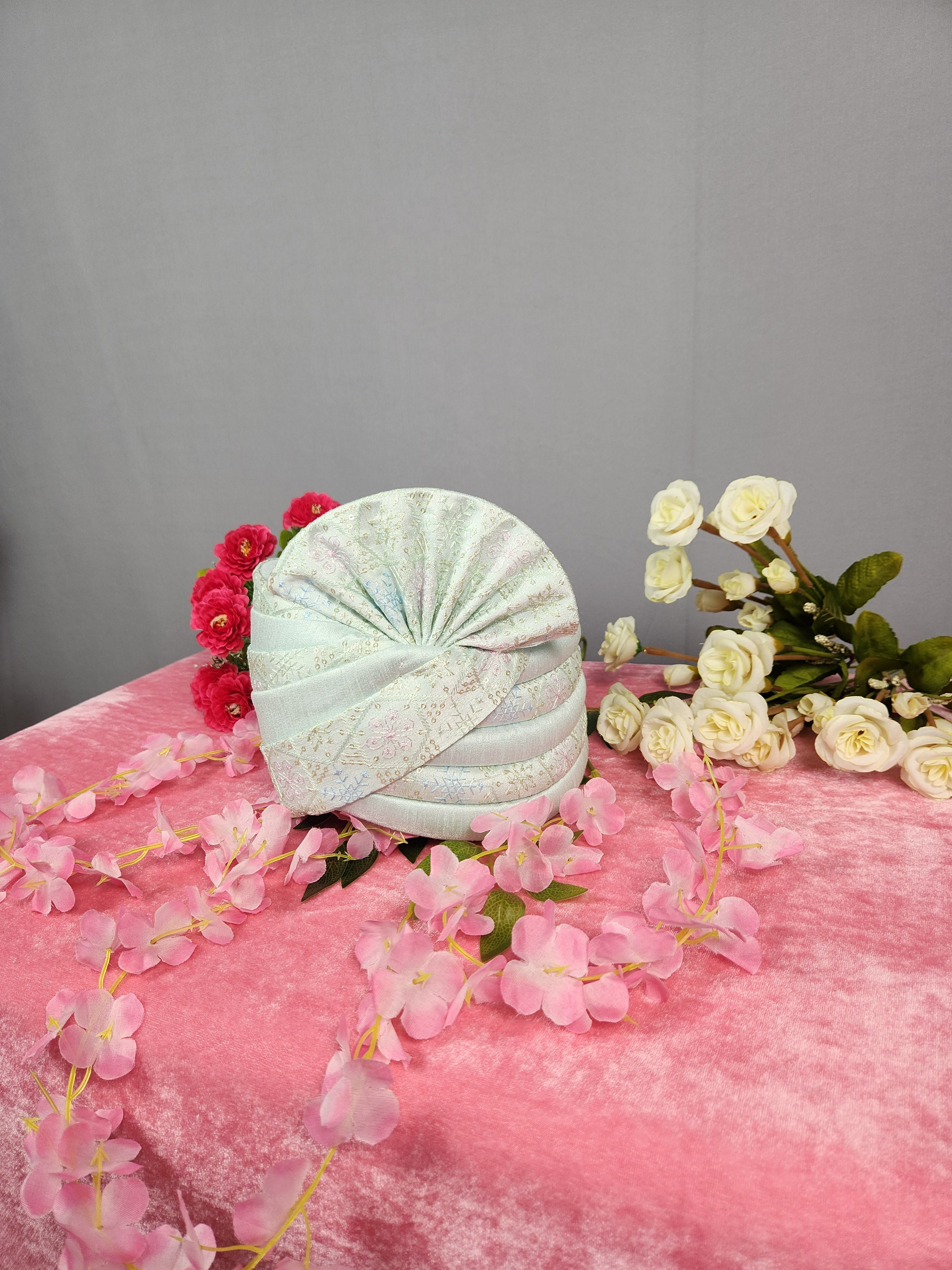 Green Groom Turban Shawl Set