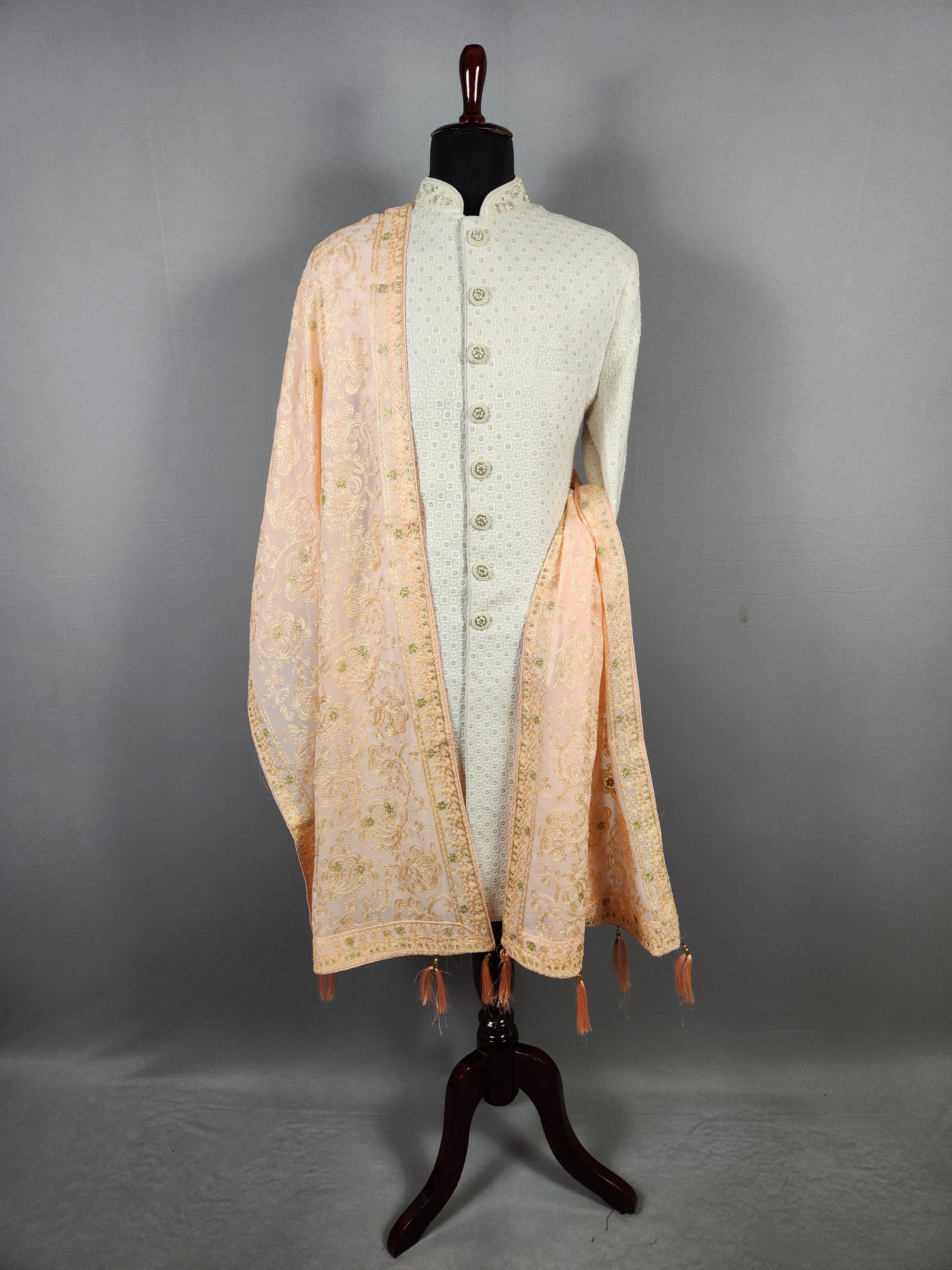 Peach Wedding Shawl for Groom