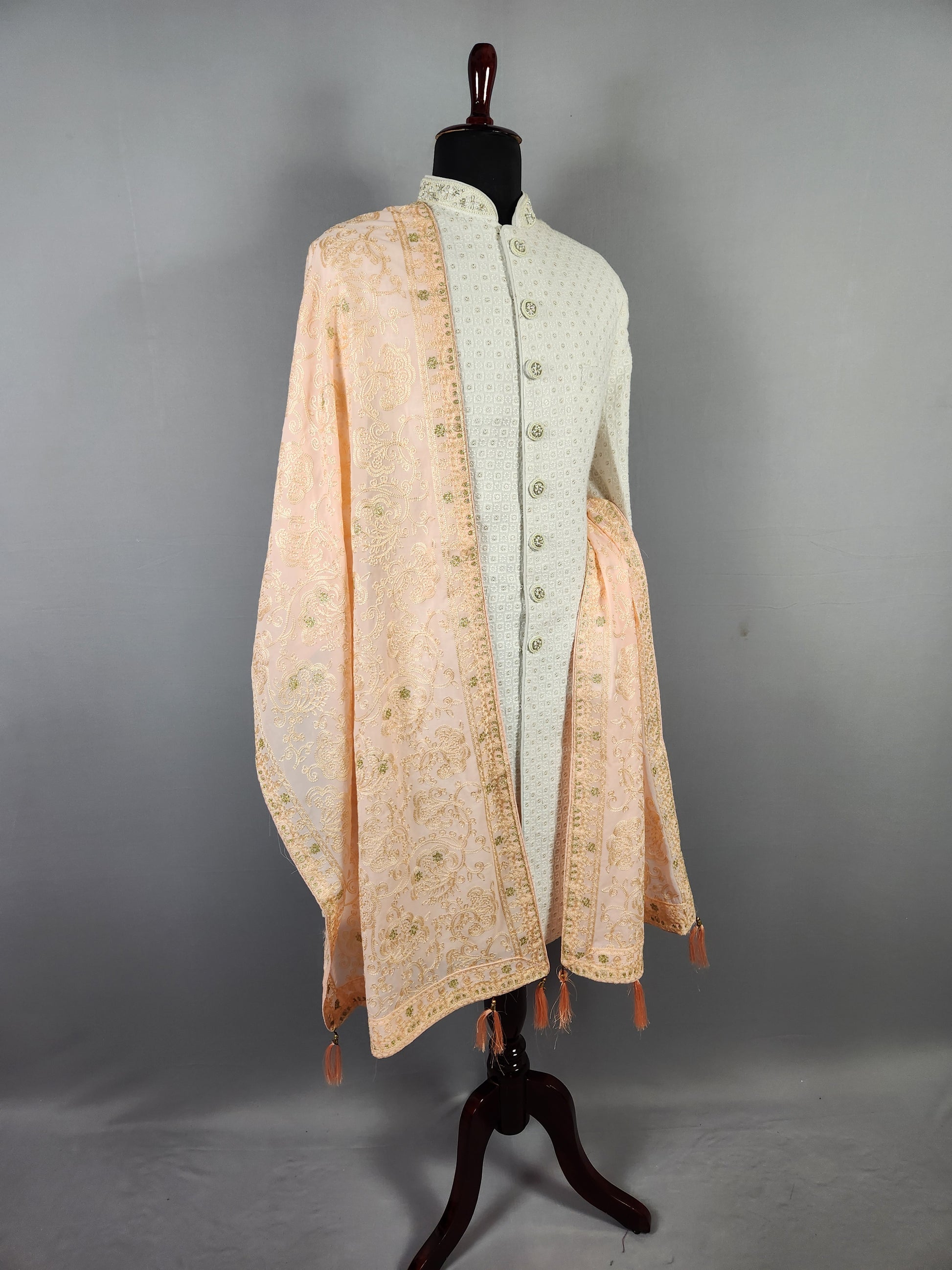 Peach Wedding Shawl for Groom