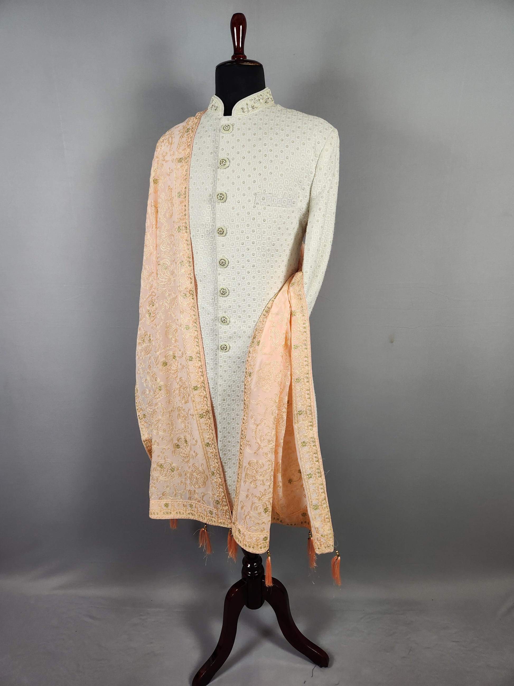 Peach Wedding Shawl for Groom