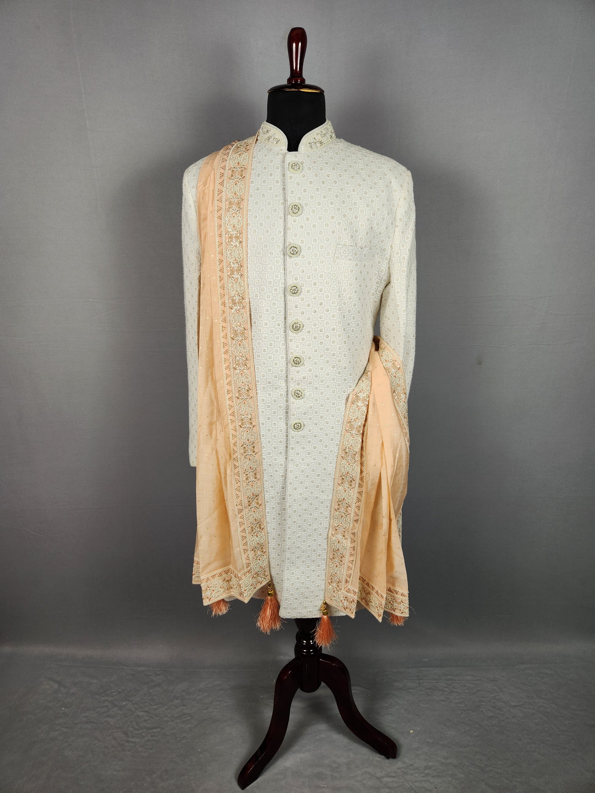 Peach Wedding Shawl for Groom