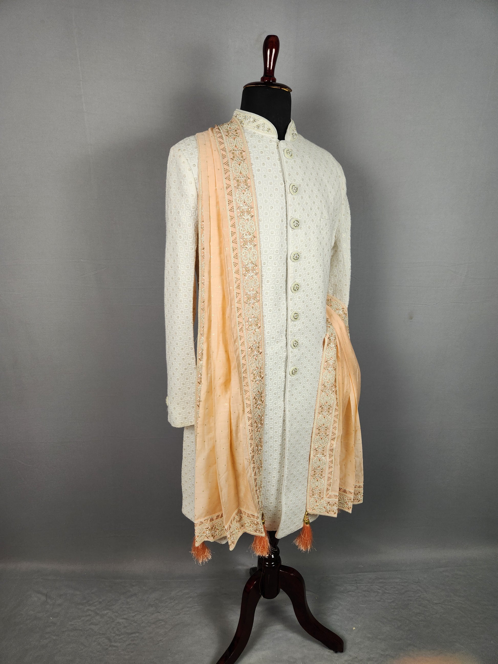 Peach Wedding Shawl for Groom