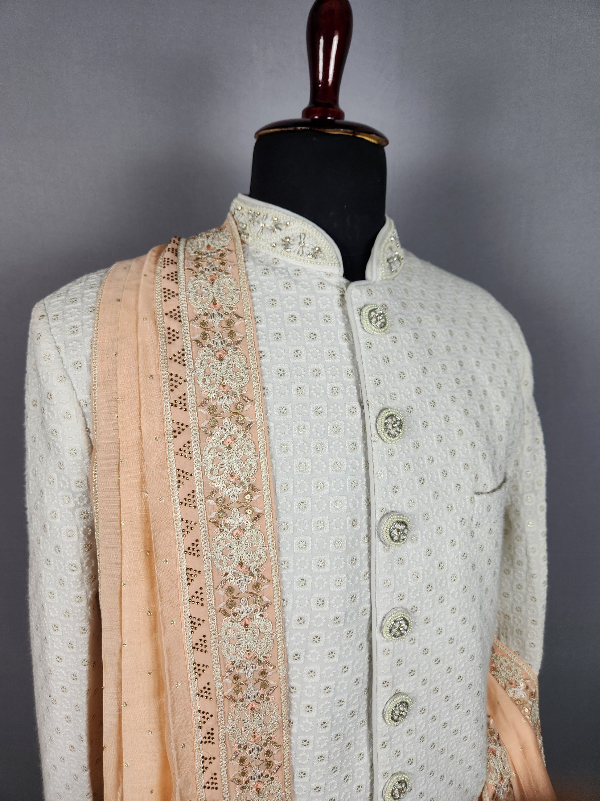 Peach Wedding Shawl for Groom