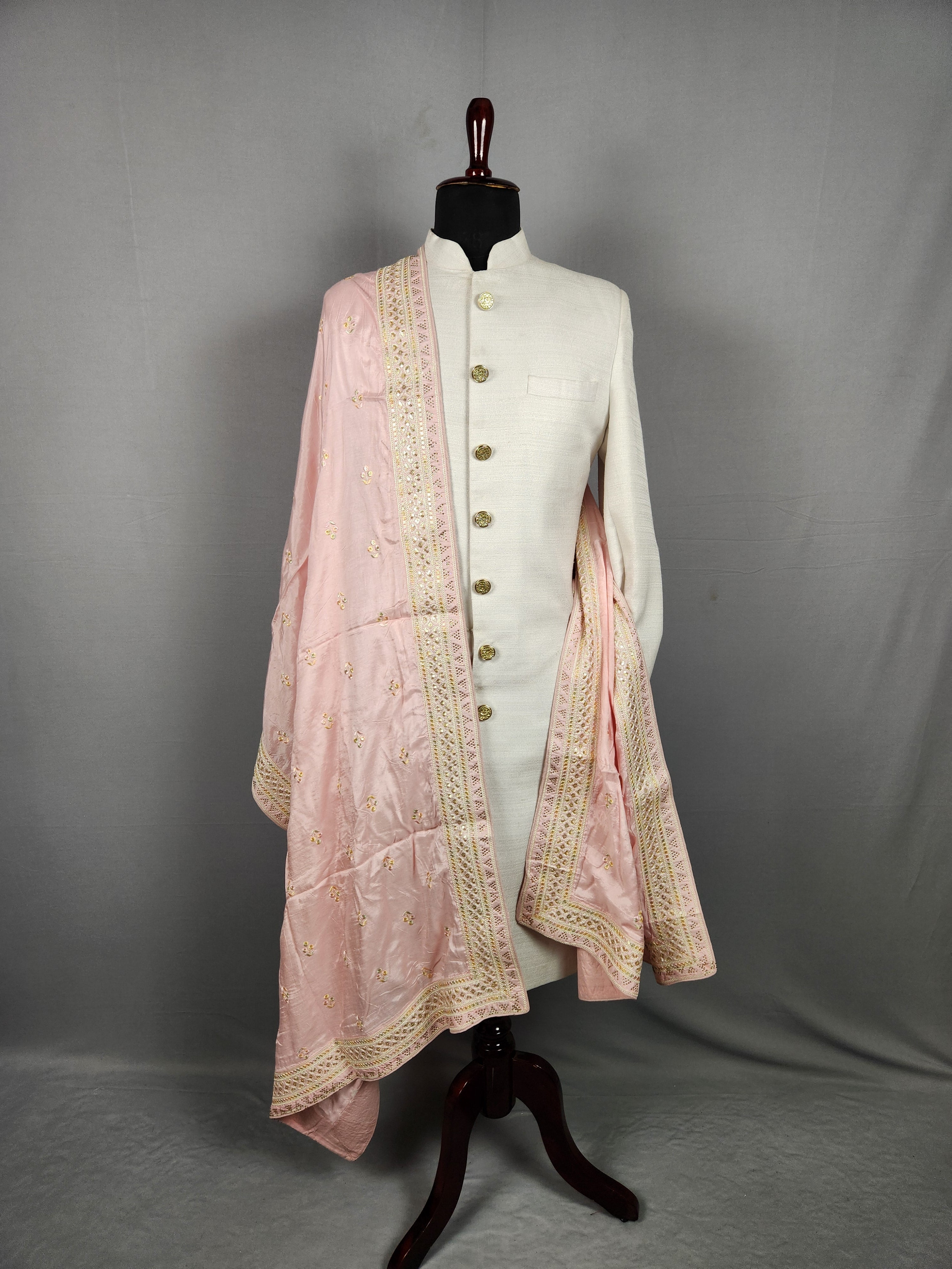 Pink Wedding Shawl for Groom