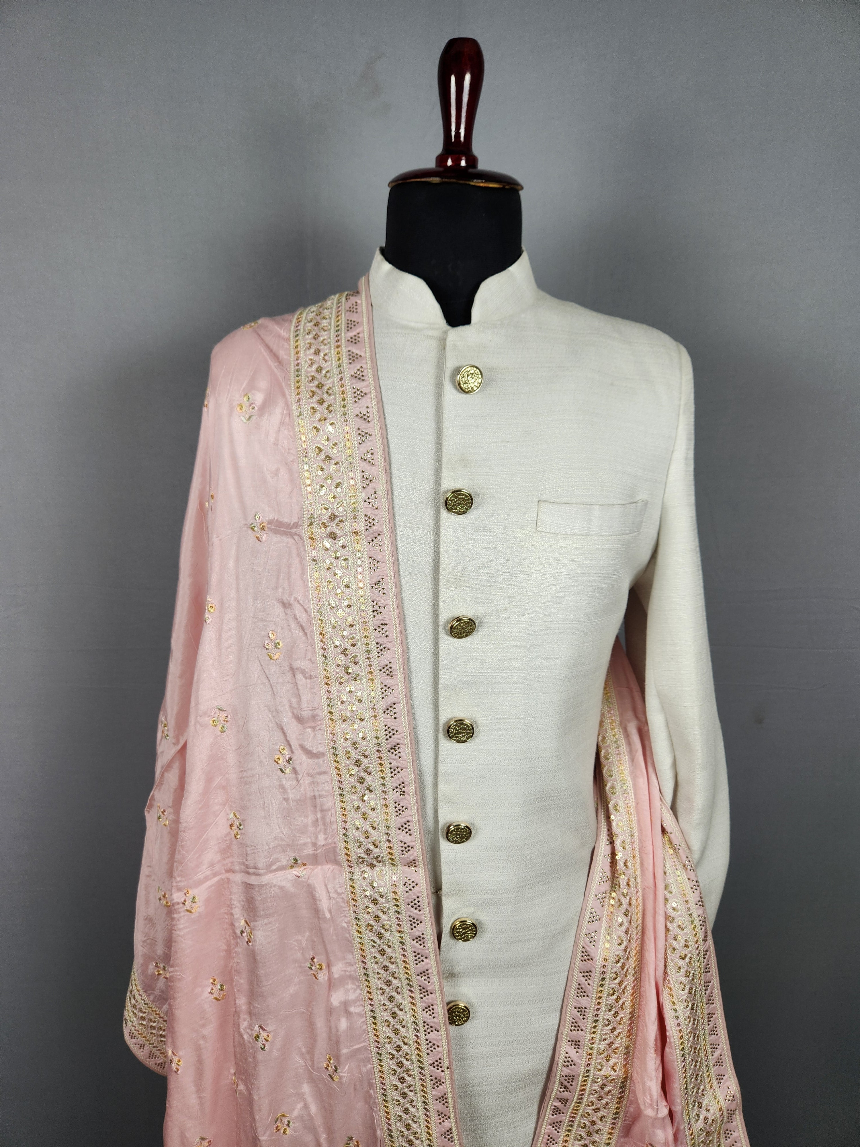 Pink Wedding Shawl for Groom