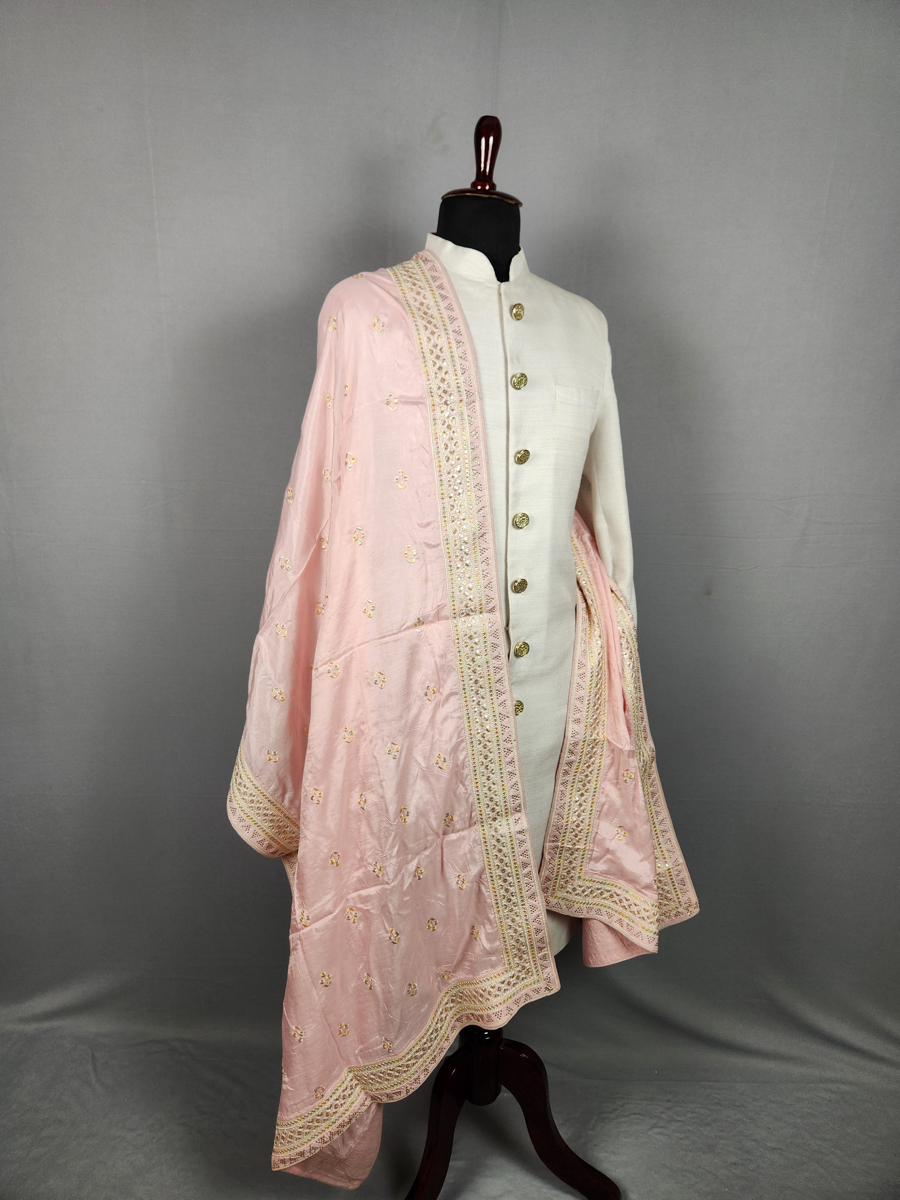 Pink Wedding Shawl for Groom