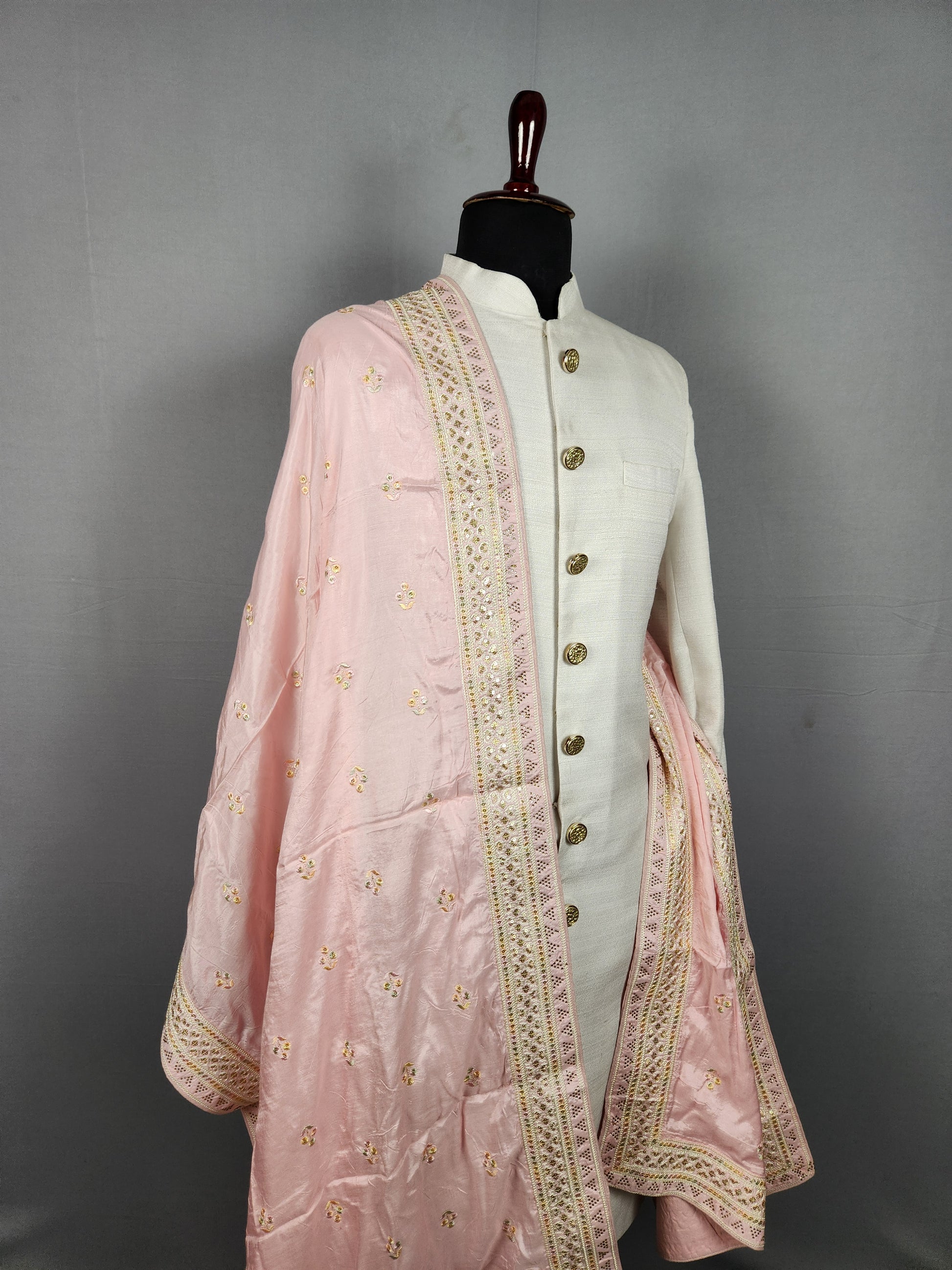 Pink Wedding Shawl for Groom