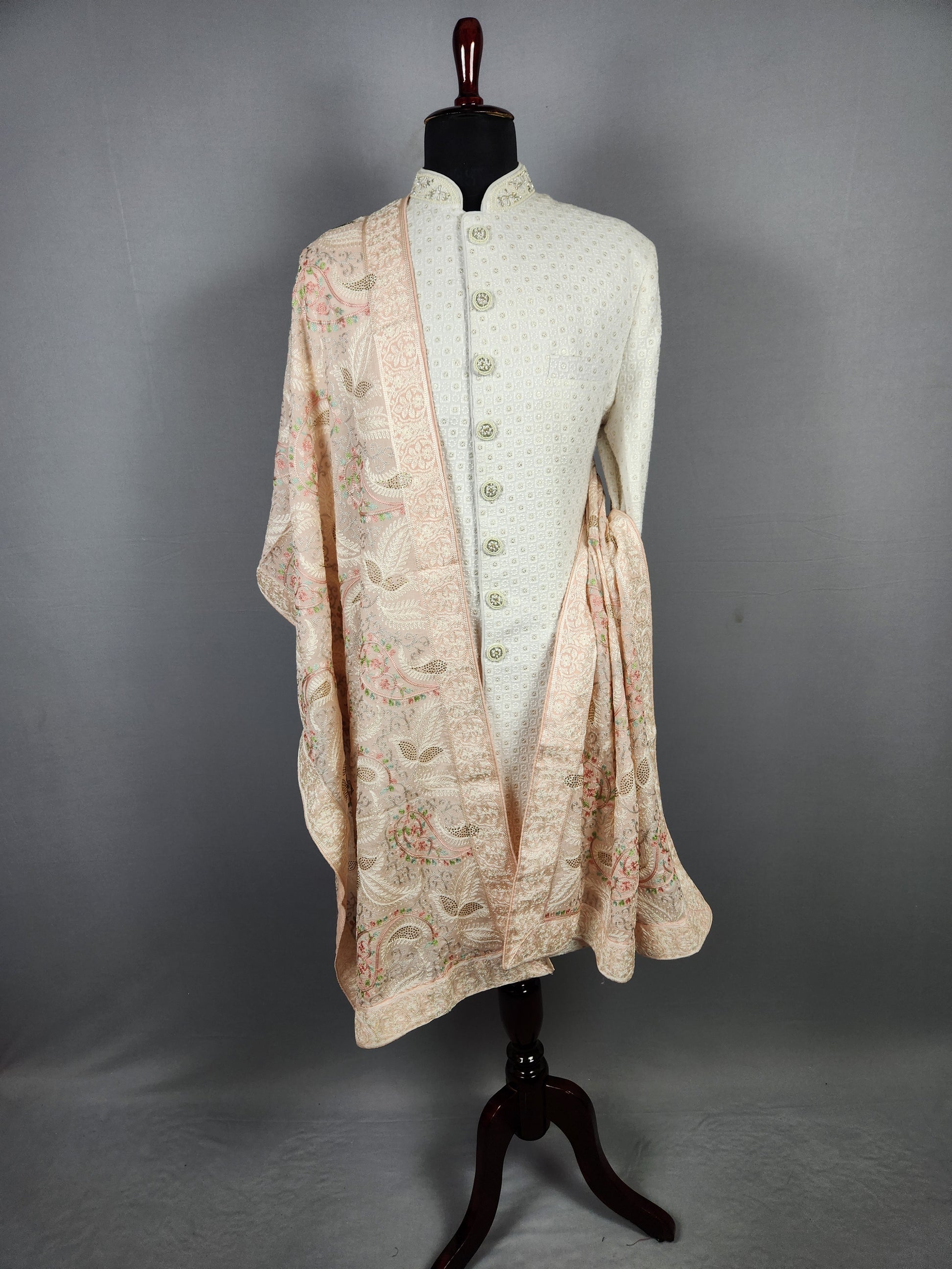 Pink Wedding Shawl for Groom