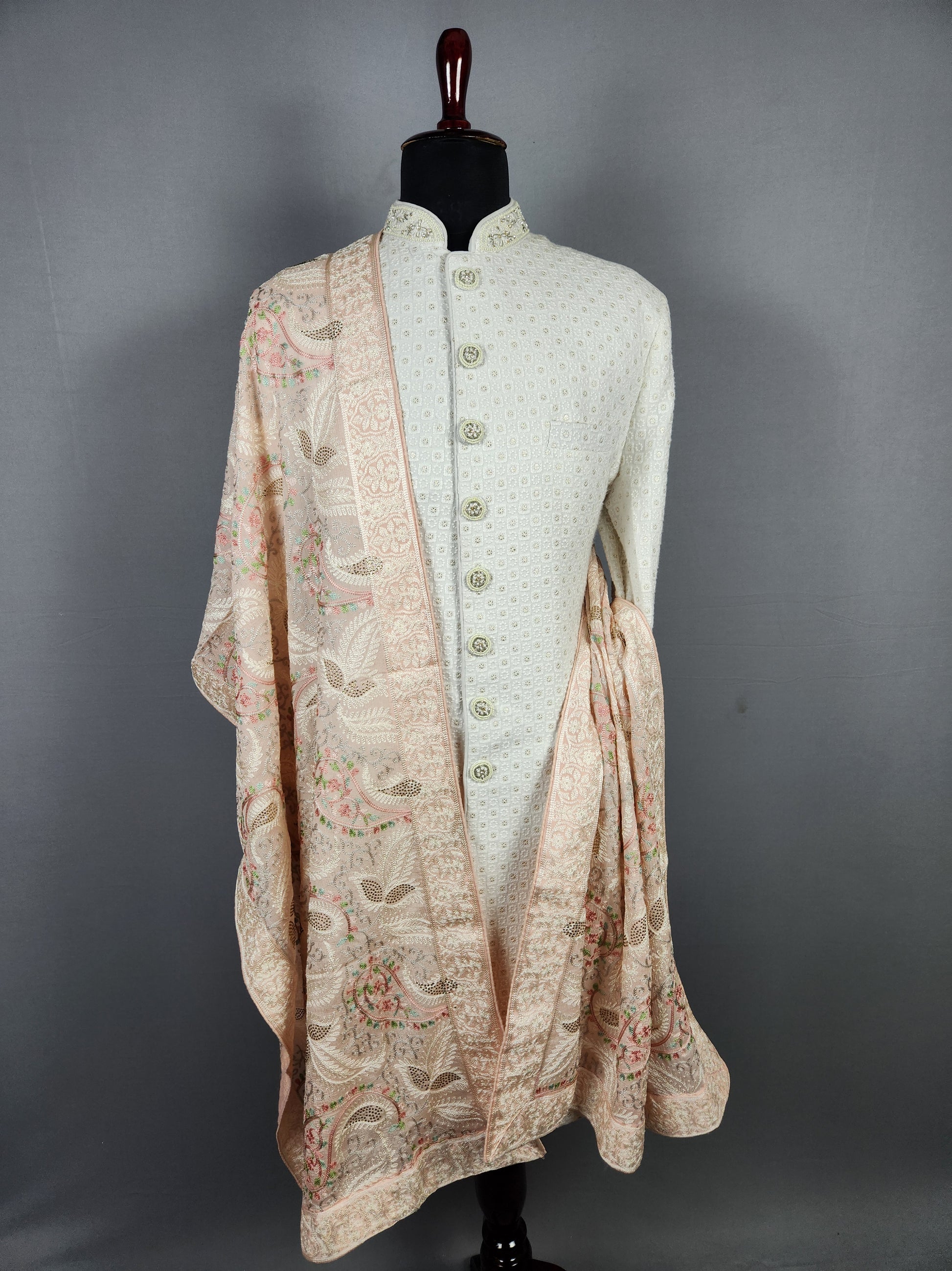 Pink Wedding Shawl for Groom