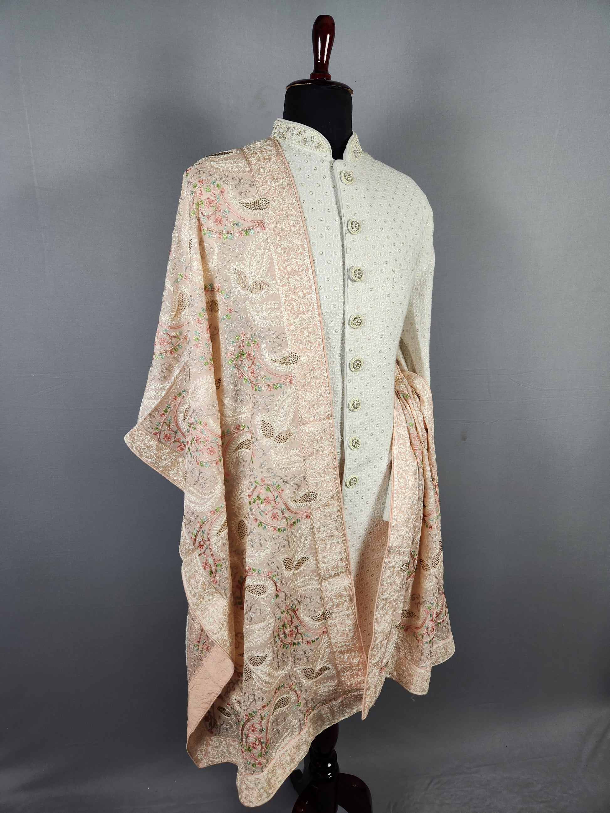 Pink Wedding Shawl for Groom