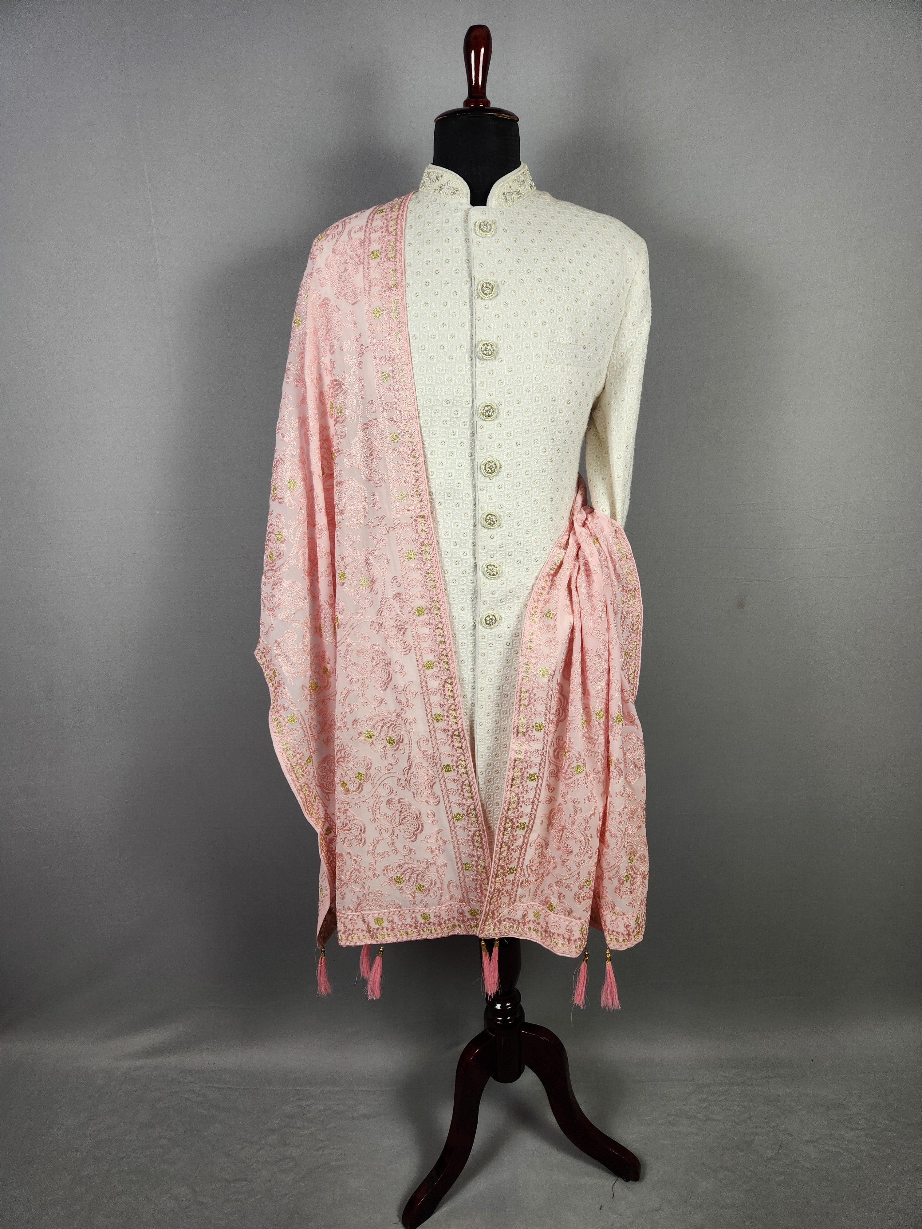 Pink Wedding Shawl for Groom