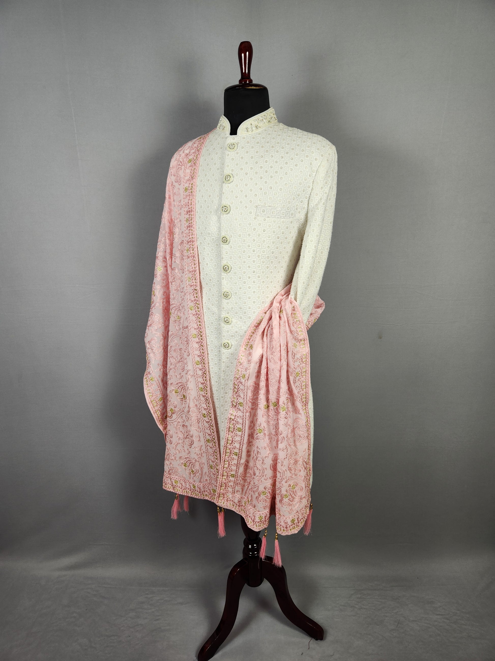 Pink Wedding Shawl for Groom