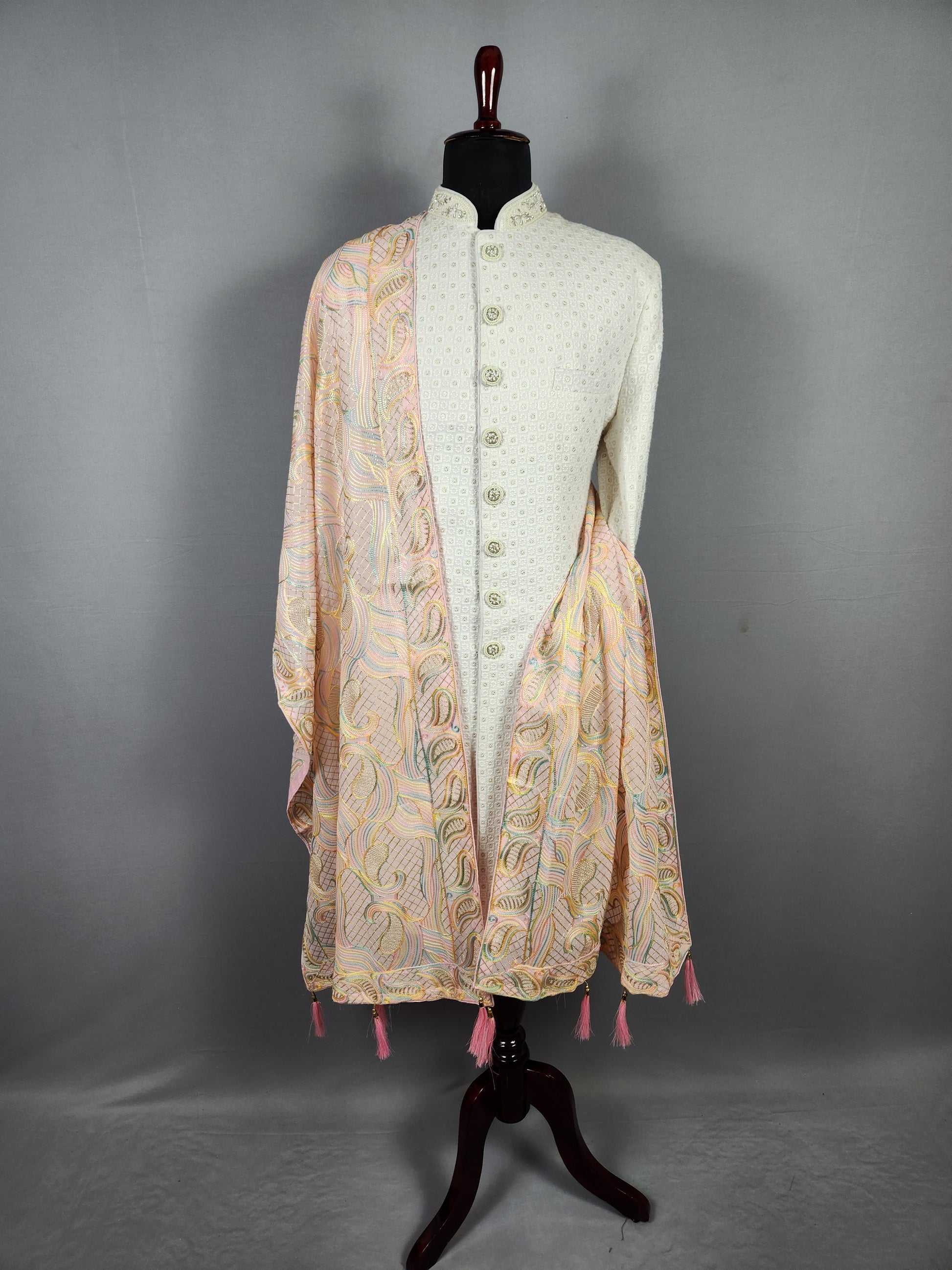 Pink Wedding Shawl for Groom