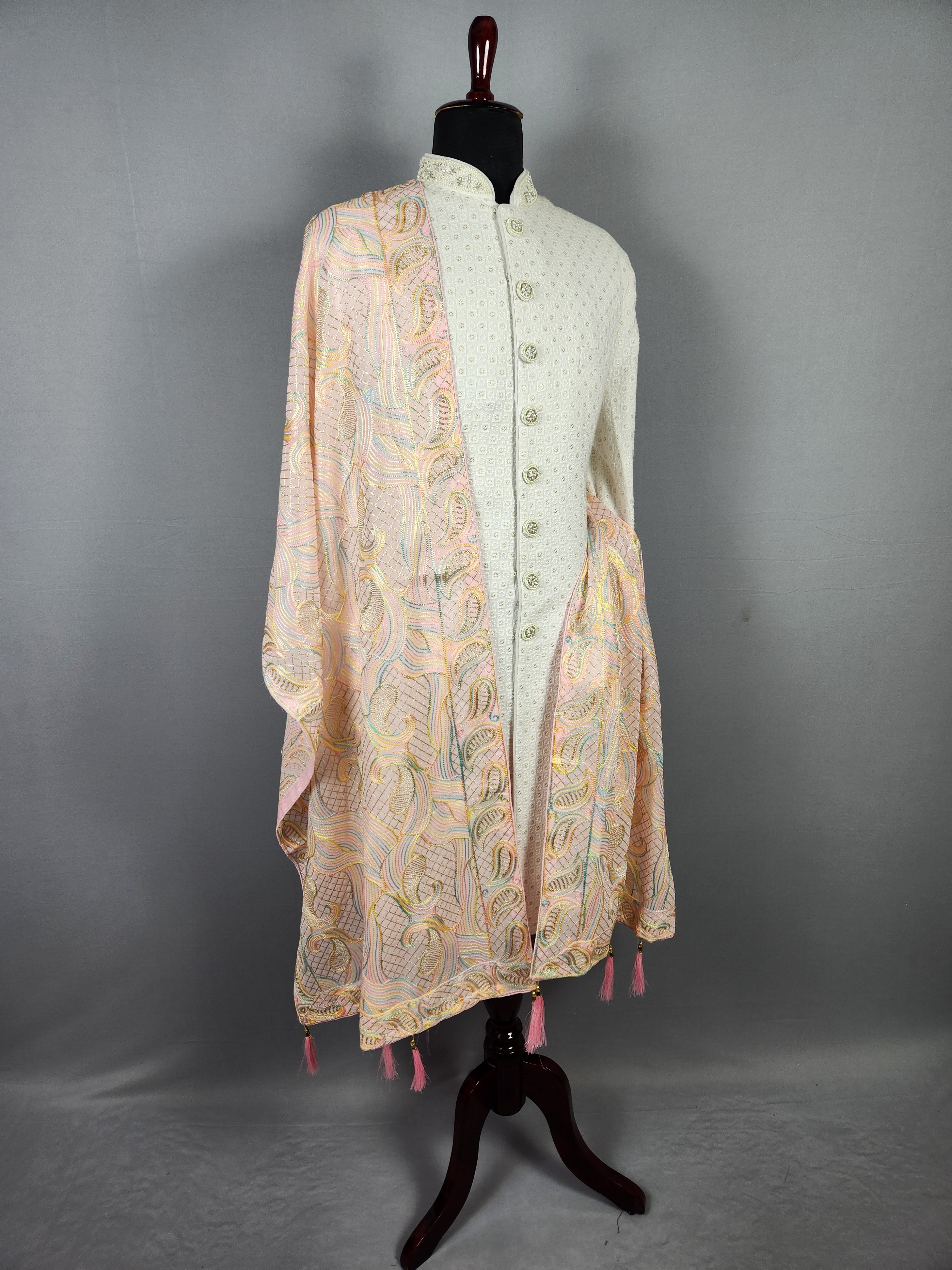 Pink Wedding Shawl for Groom