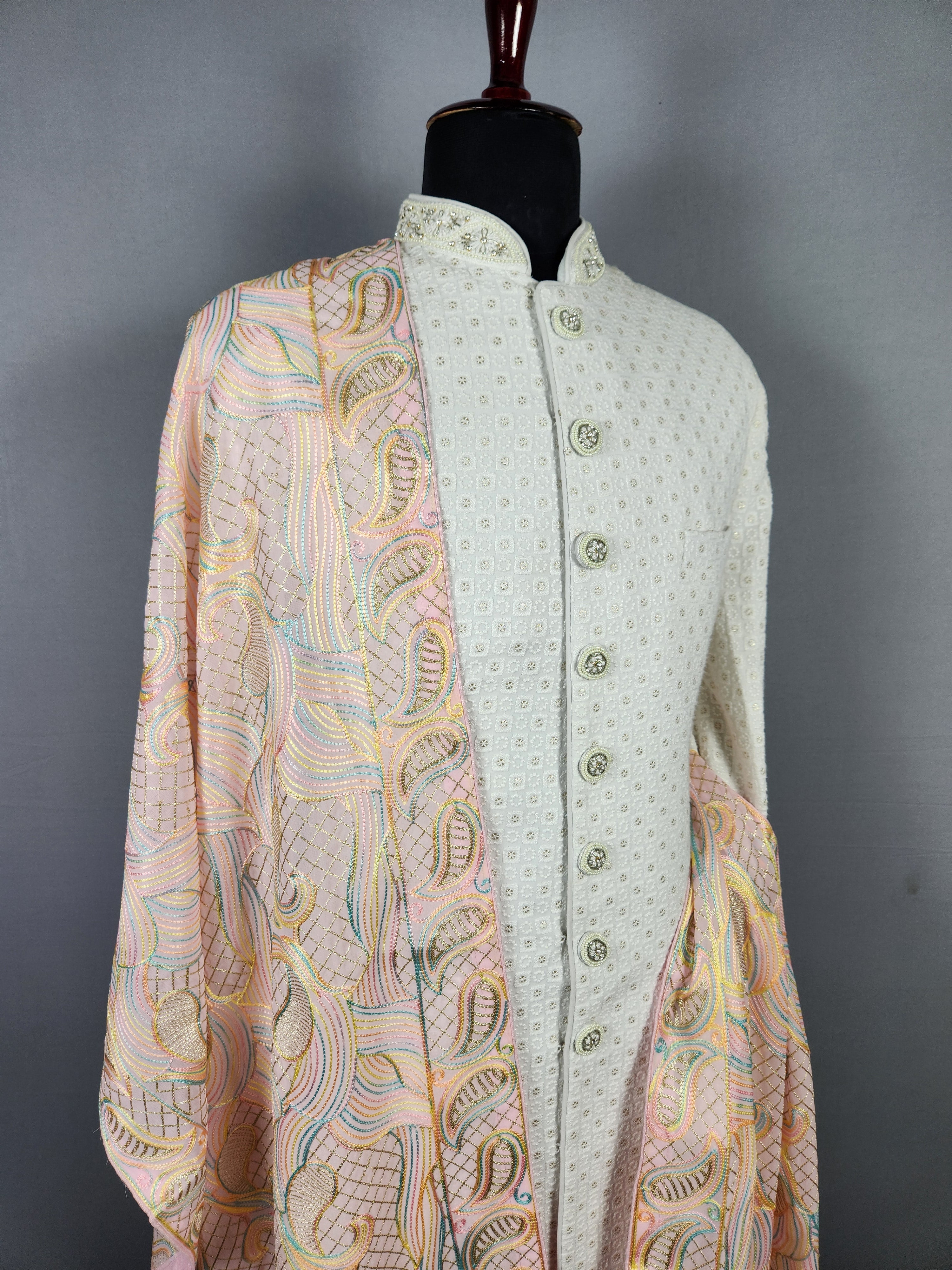 Pink Wedding Shawl for Groom