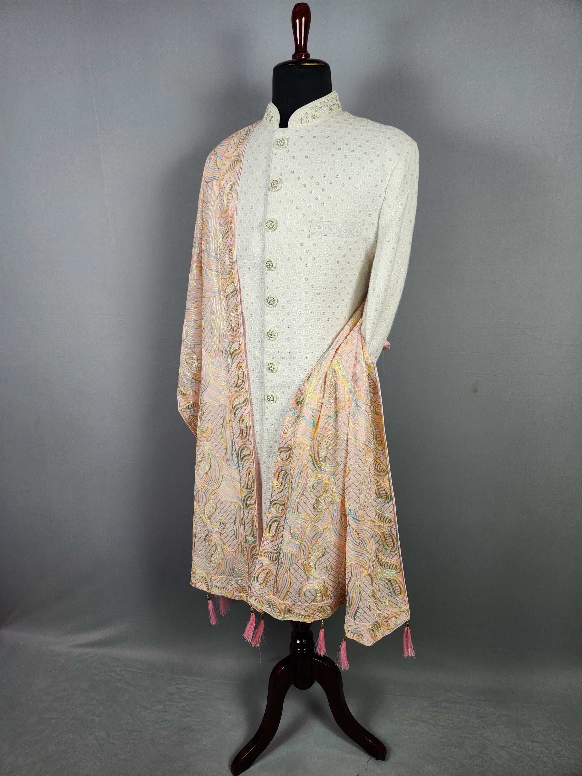 Pink Wedding Shawl for Groom