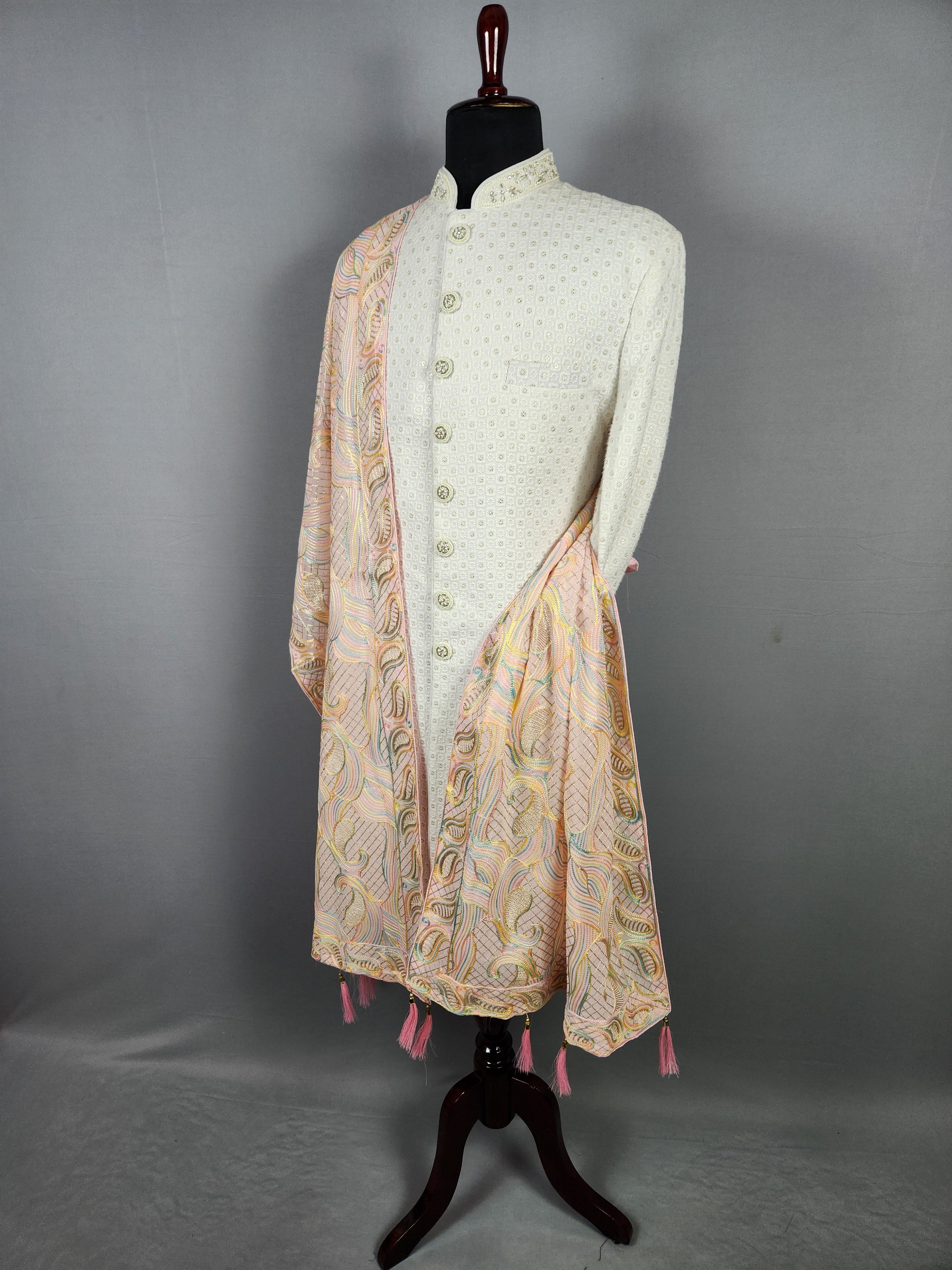 Pink Wedding Shawl for Groom