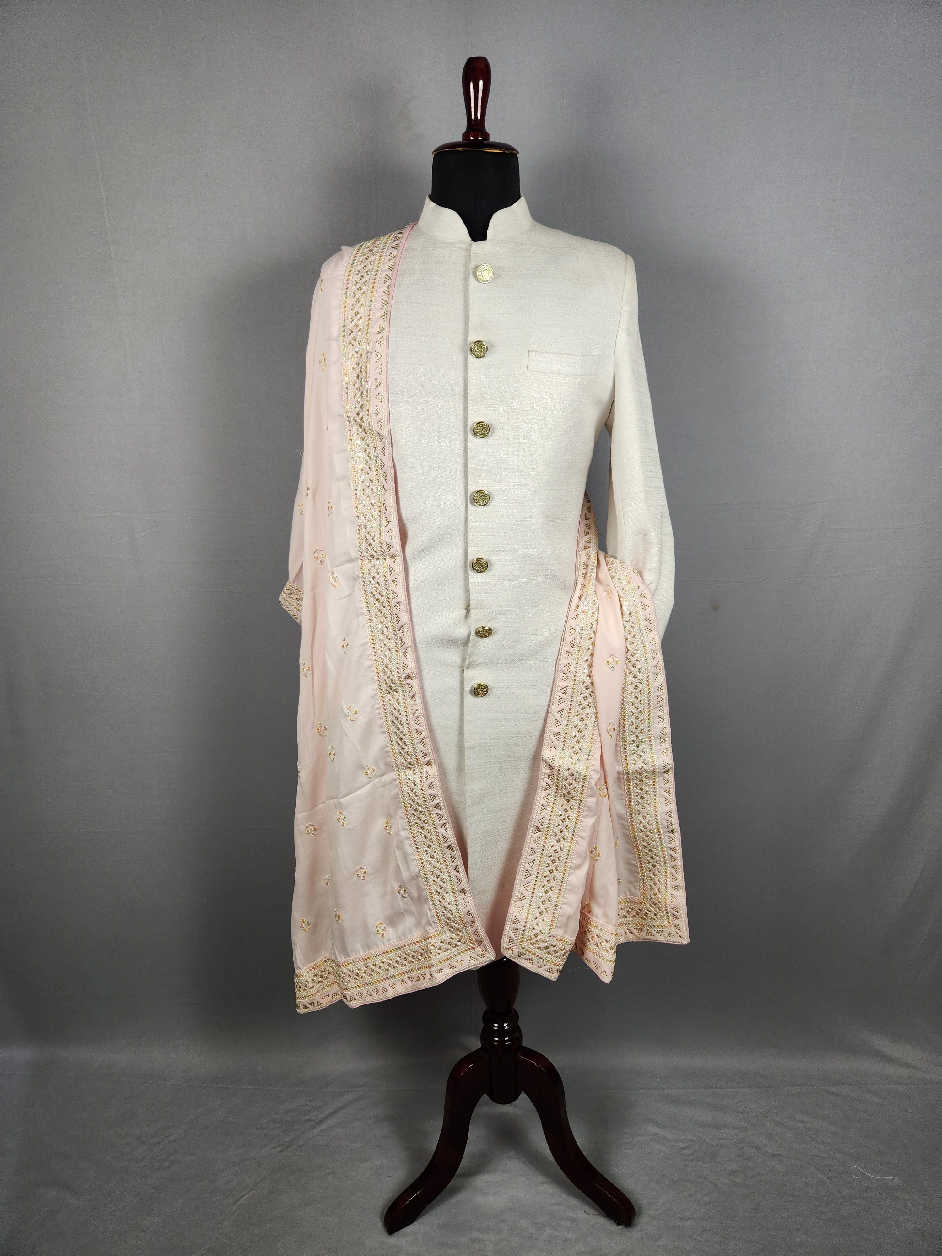 Pink Wedding Shawl for Groom