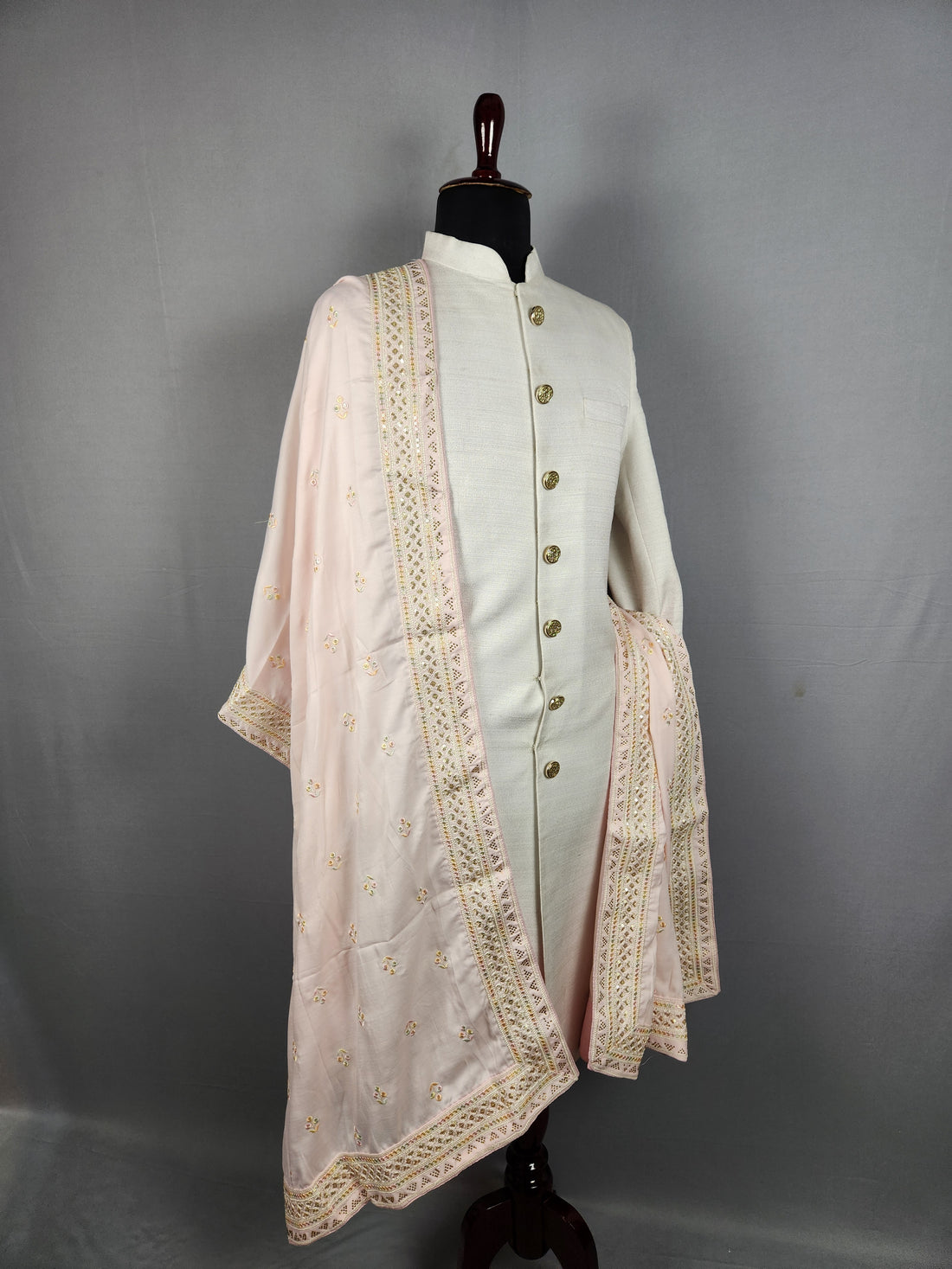 Pink Wedding Shawl for Groom