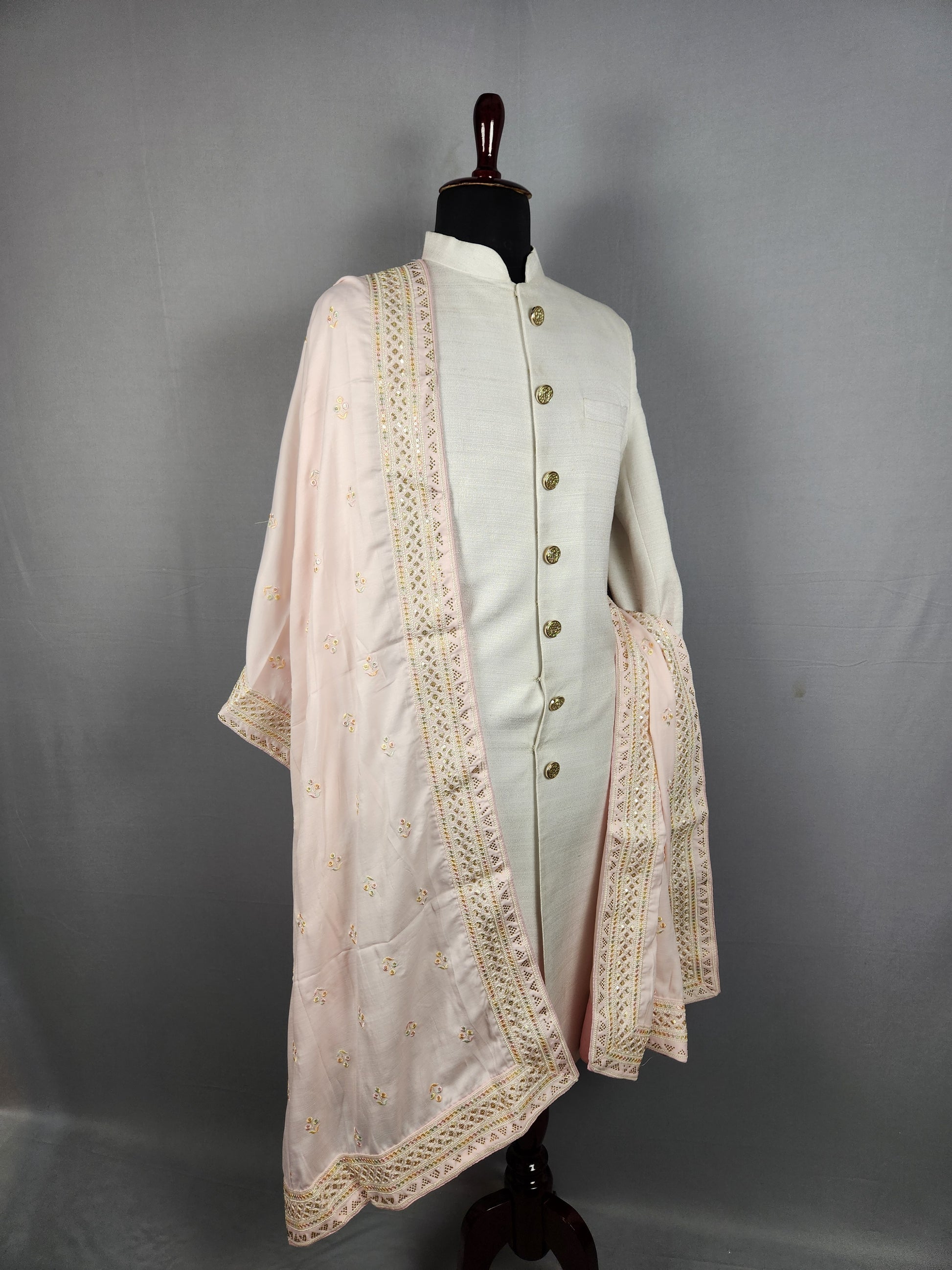 Pink Wedding Shawl for Groom