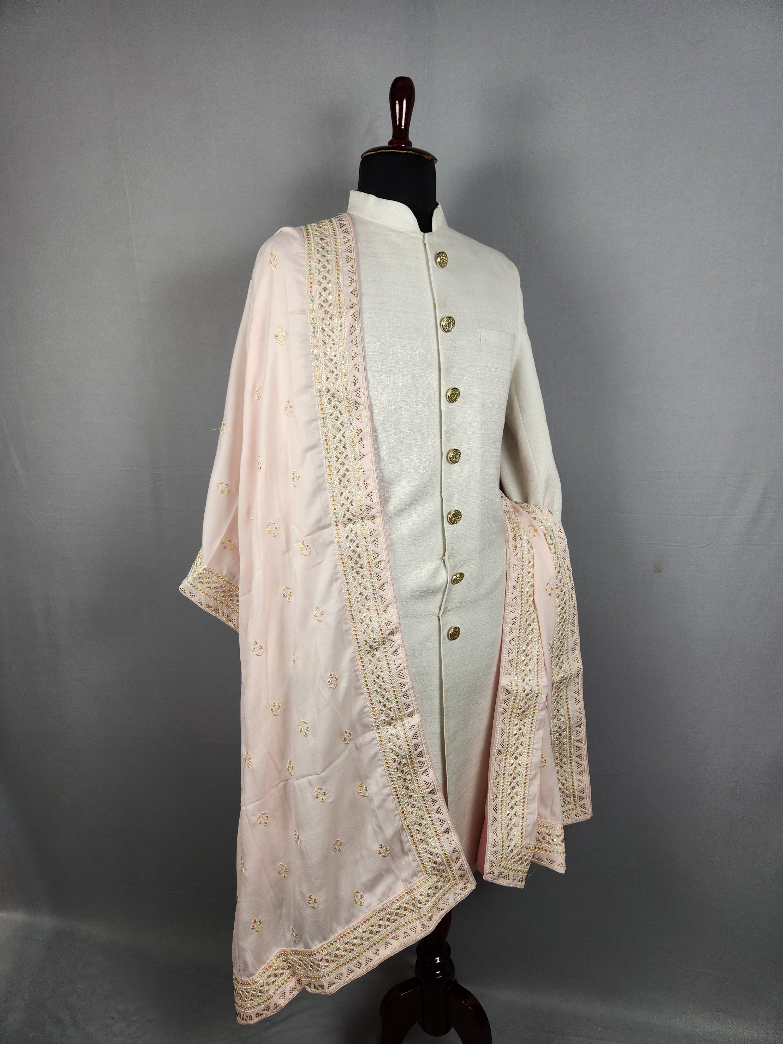 Pink Wedding Shawl for Groom