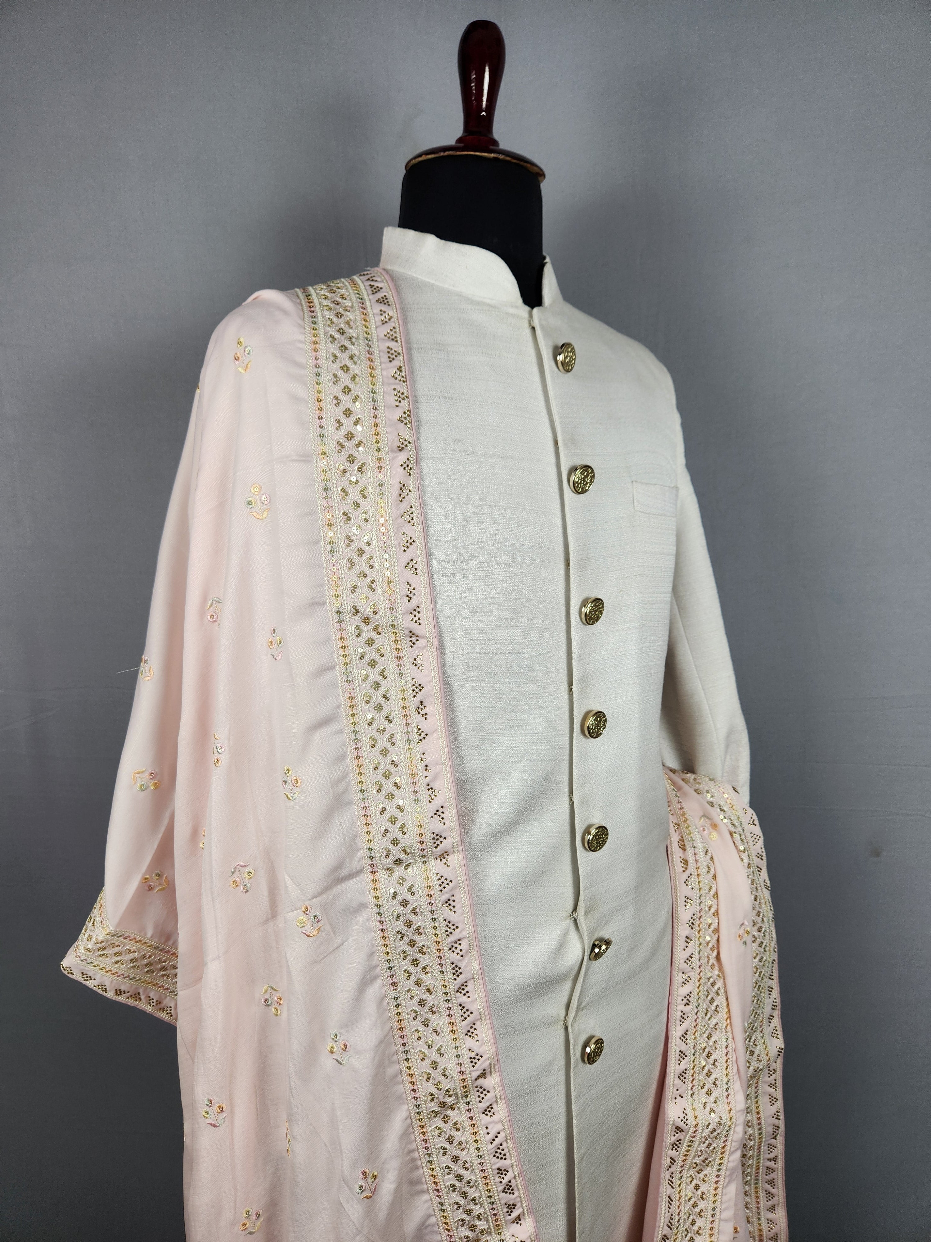 Pink Wedding Shawl for Groom