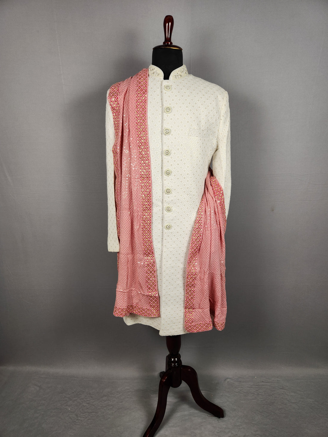 Pink Wedding Shawl for Groom