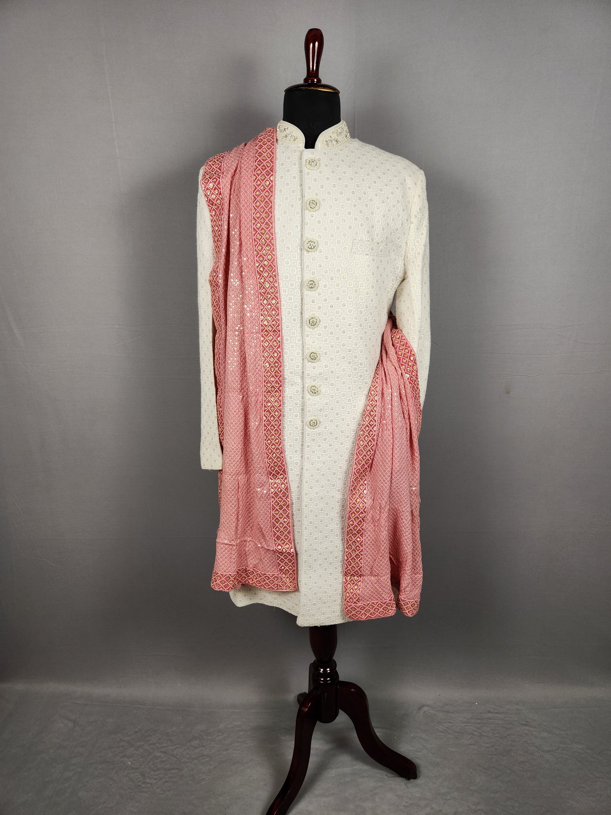 Pink Wedding Shawl for Groom