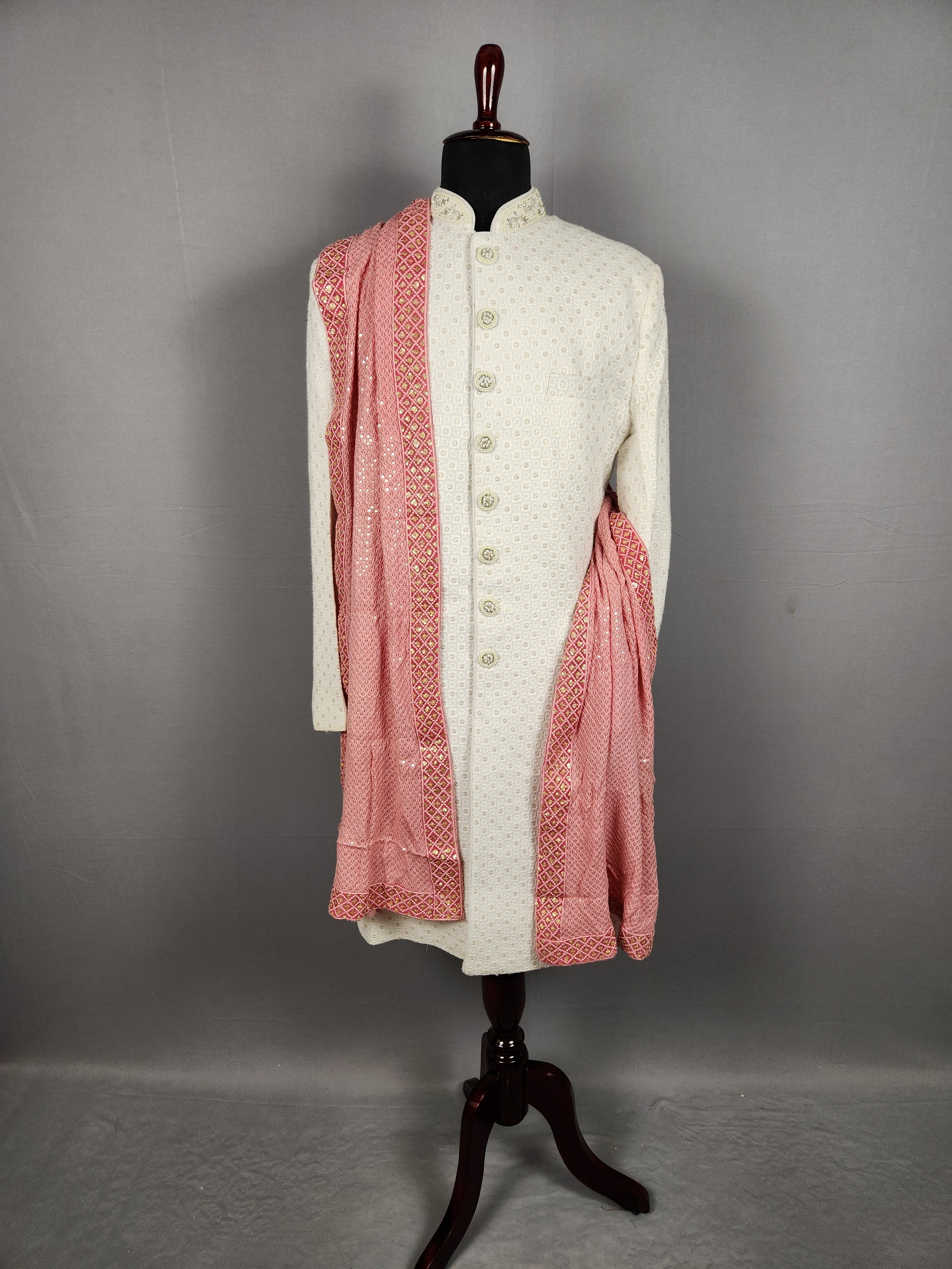 Pink Wedding Shawl for Groom