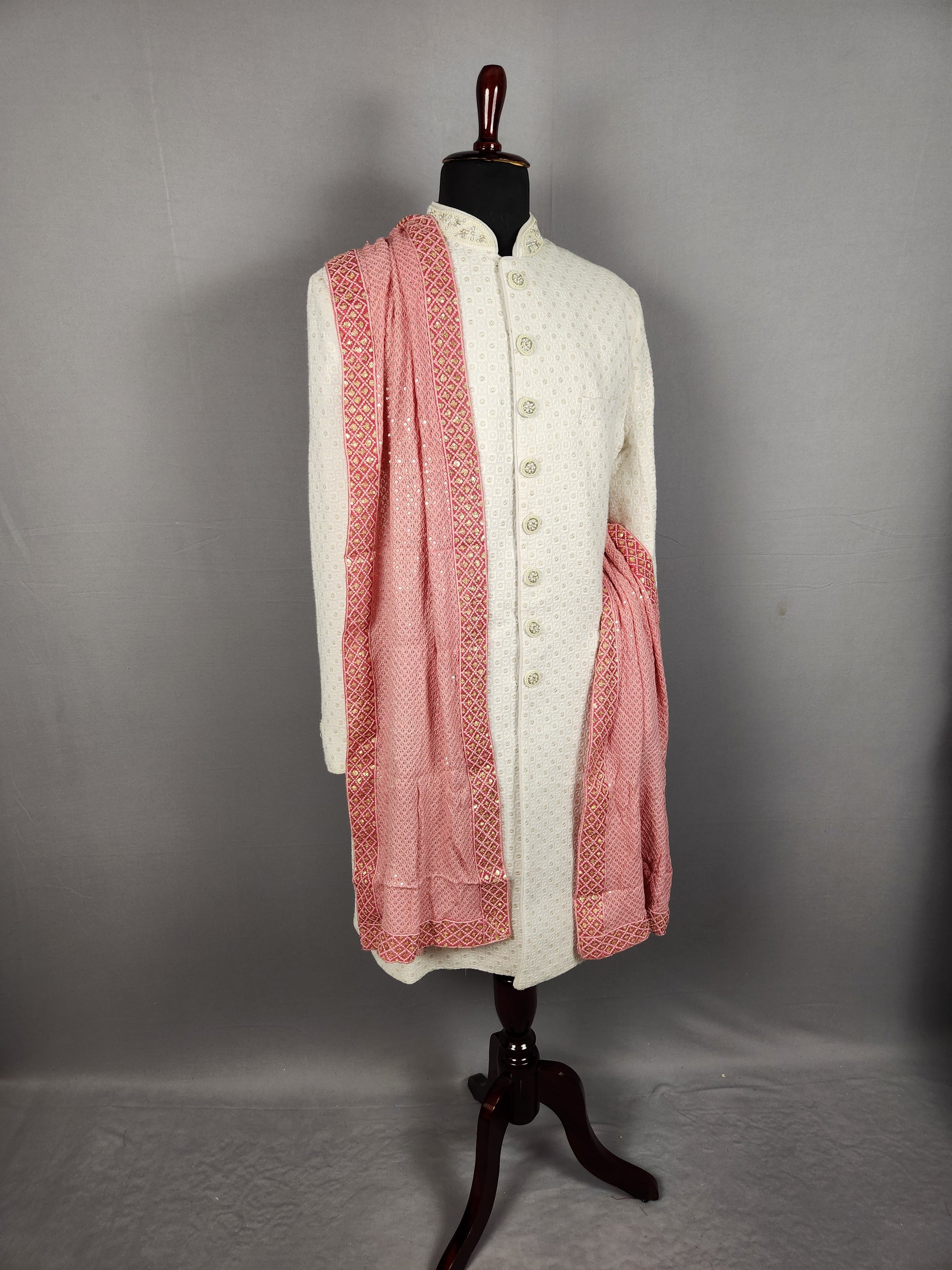 Pink Wedding Shawl for Groom