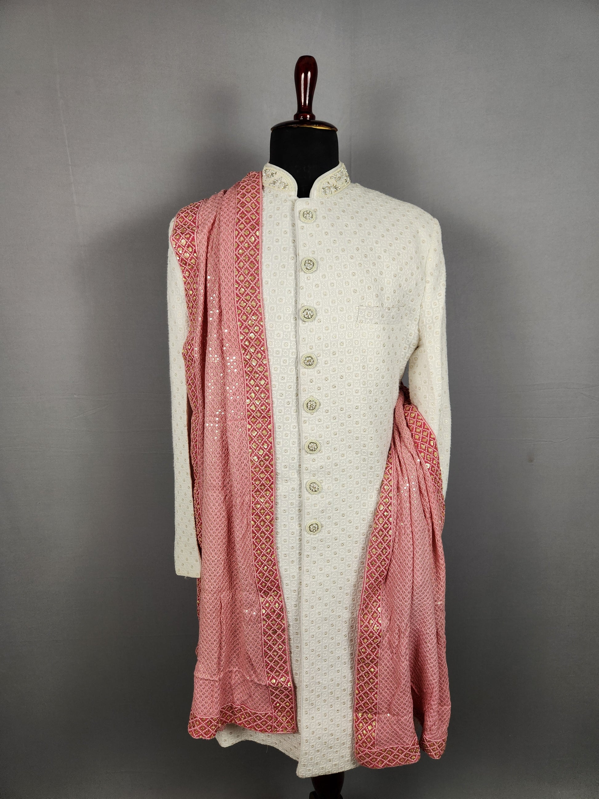 Pink Wedding Shawl for Groom