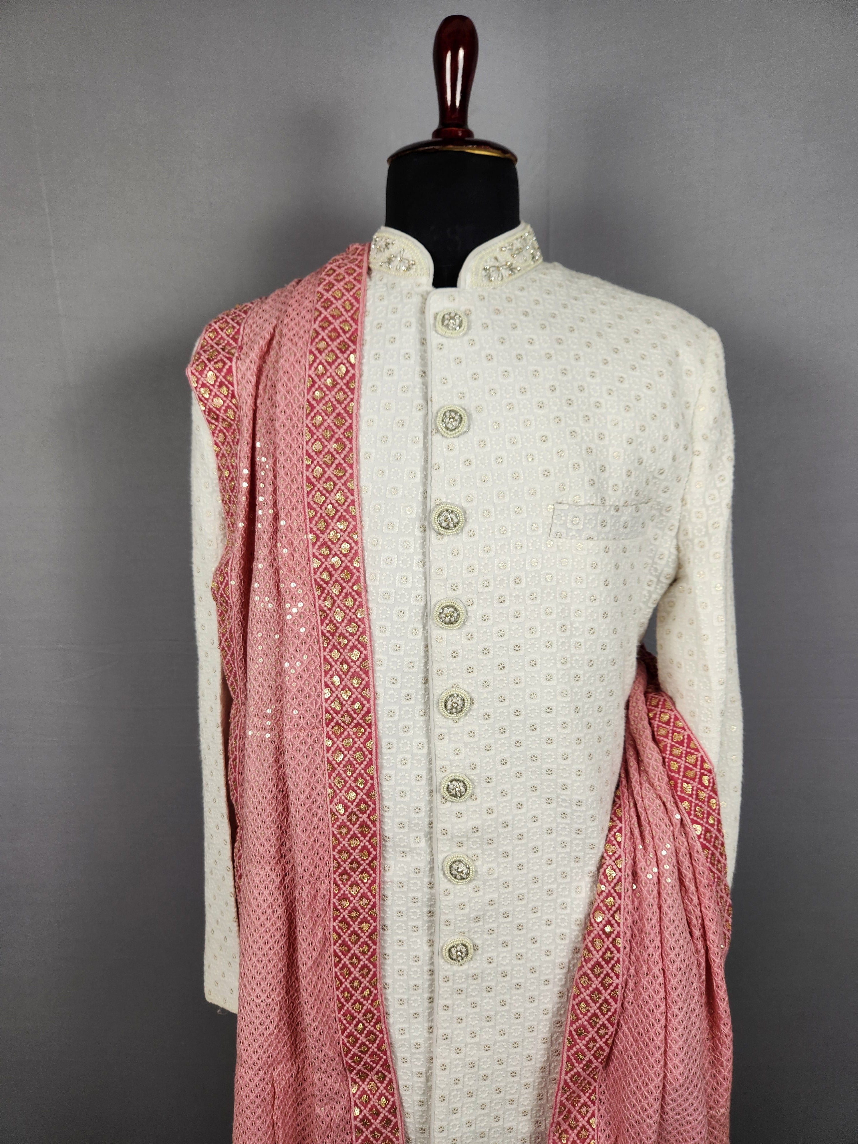 Pink Wedding Shawl for Groom