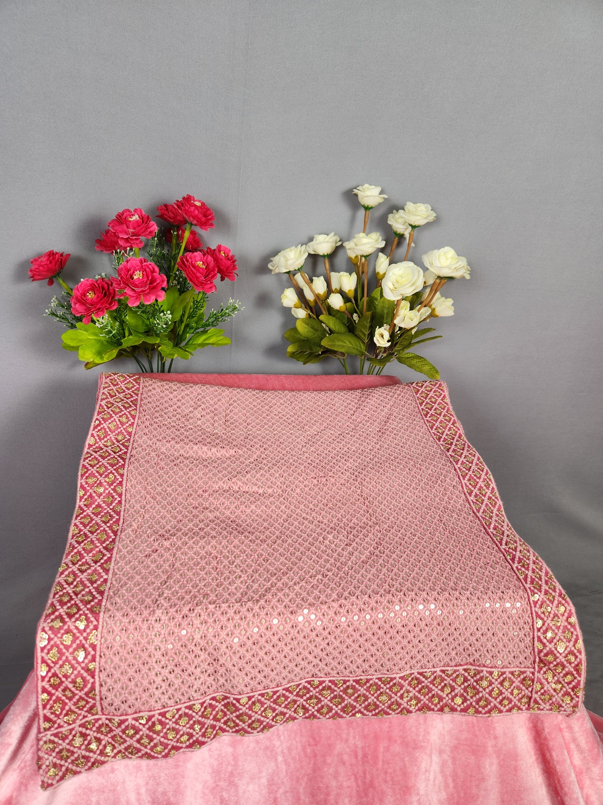Pink Groom Turban Shawl Set