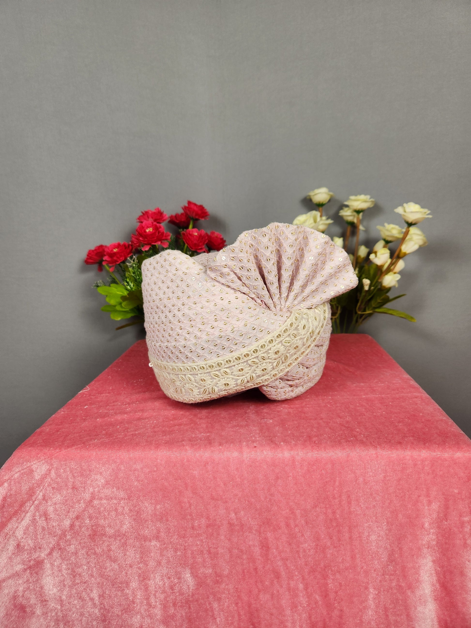 Pink Groom Turban Safa