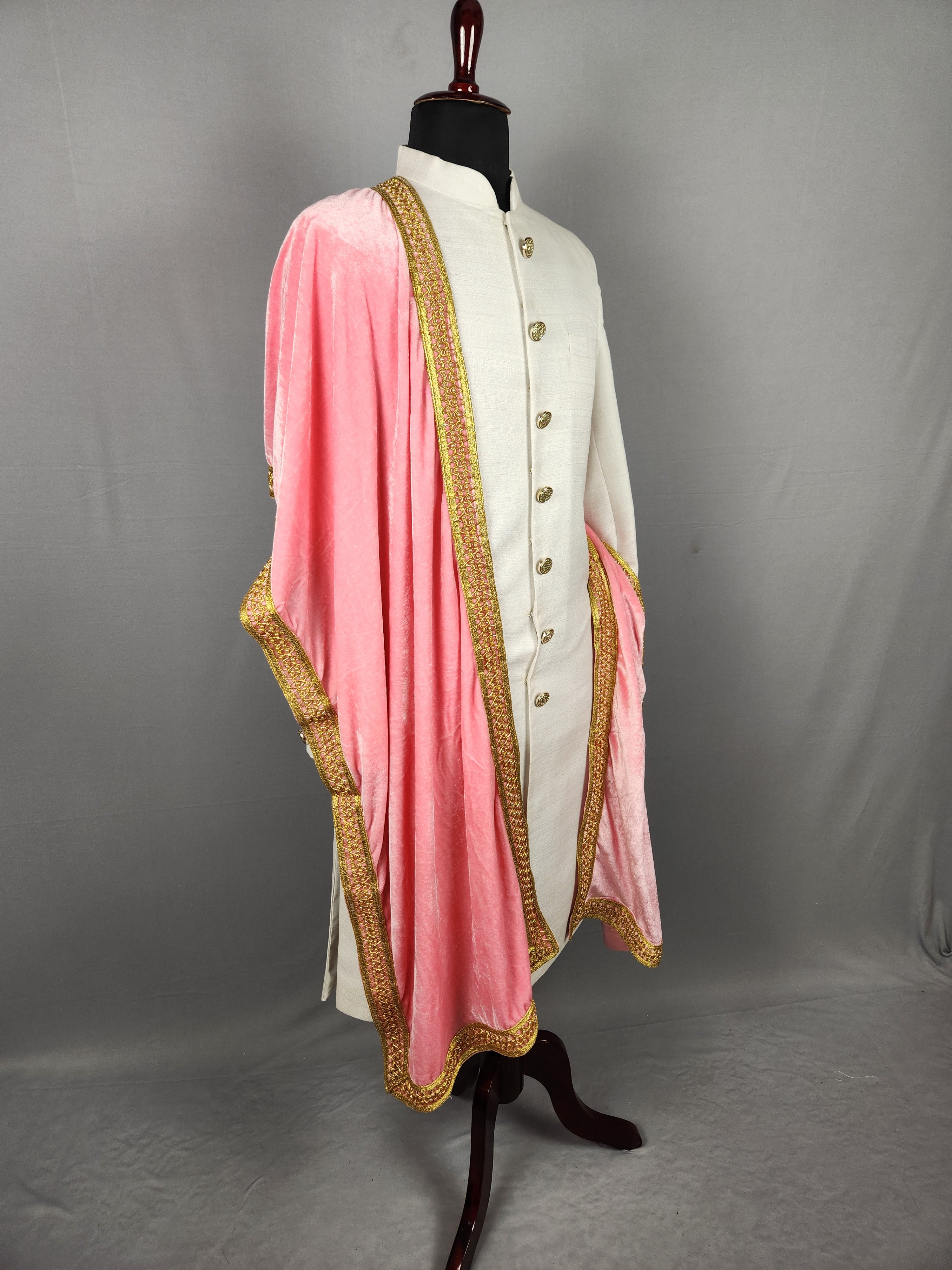 Pink Wedding Shawl for Groom
