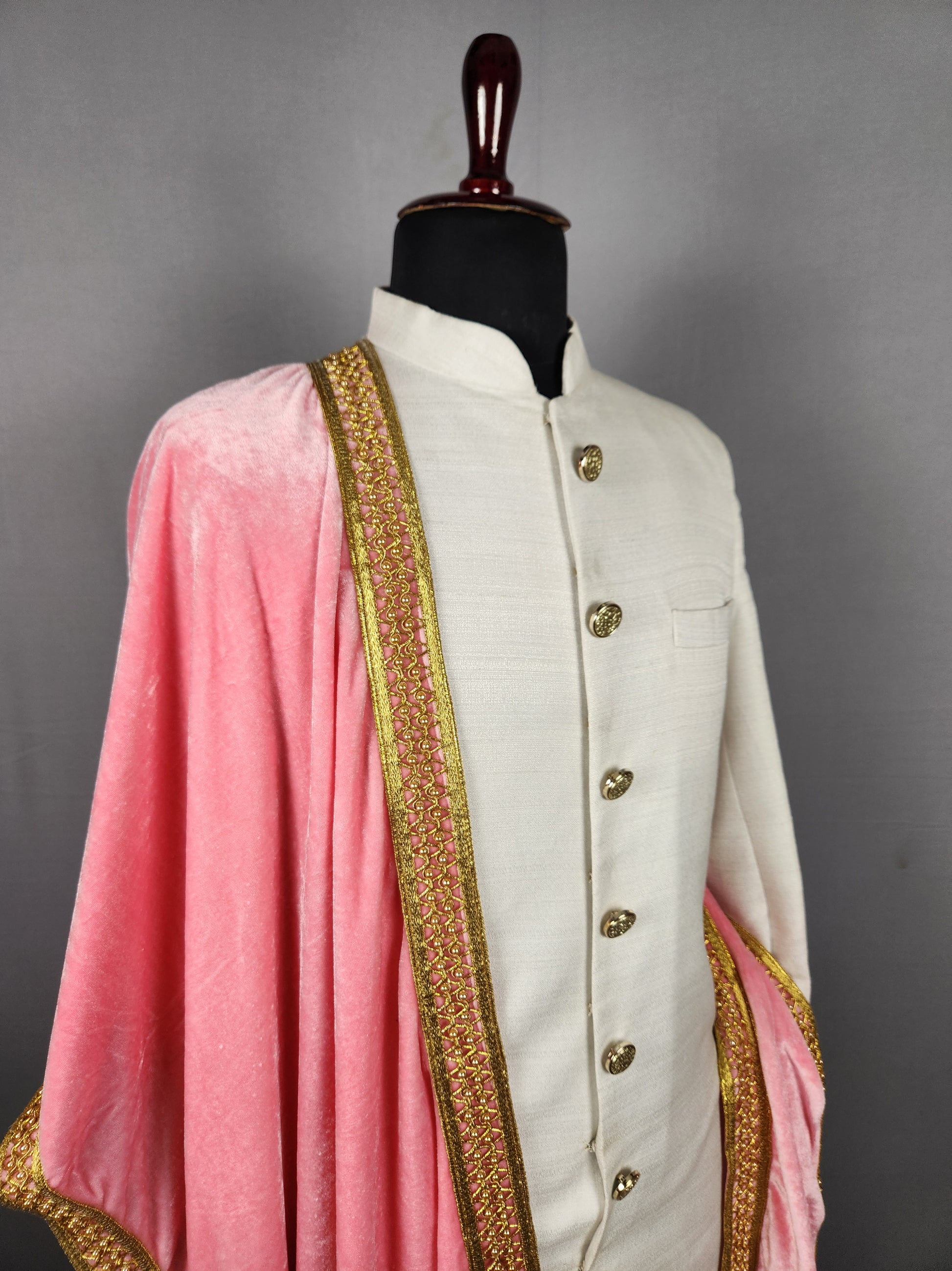 Pink Wedding Shawl for Groom