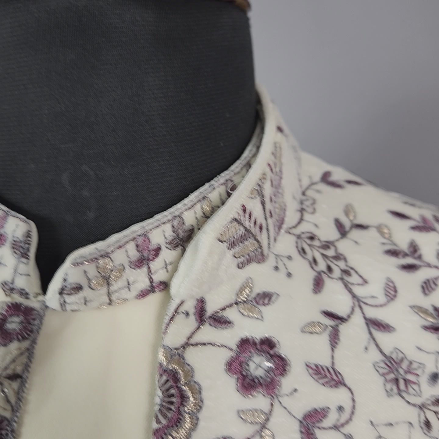 Off-White Indo-Western Sherwani for Men | Indian Groom Wedding Outfit